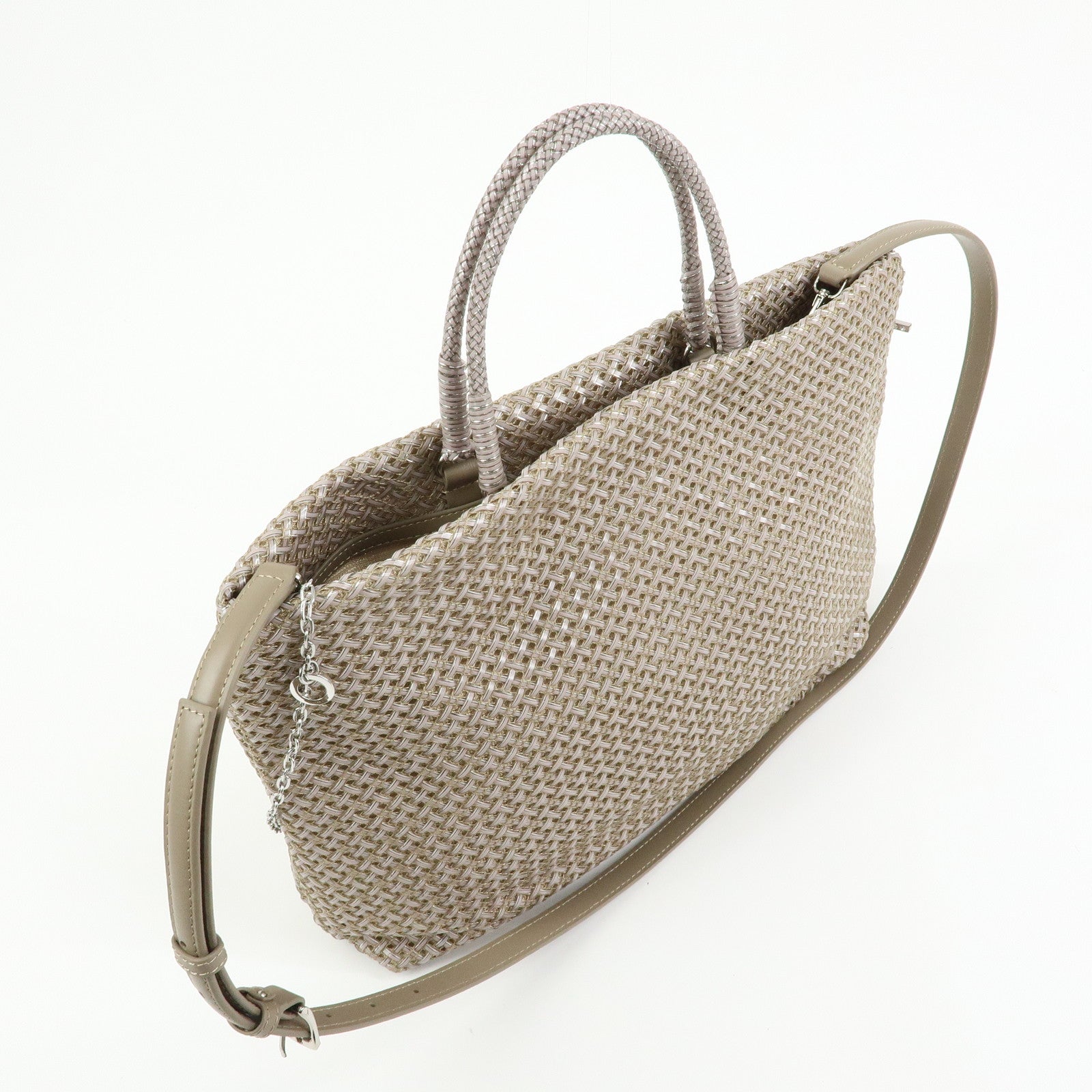 ANTEPRIMA PVC Wire Bag 2Way Bag Hand Bag Shoulder Bag Beige