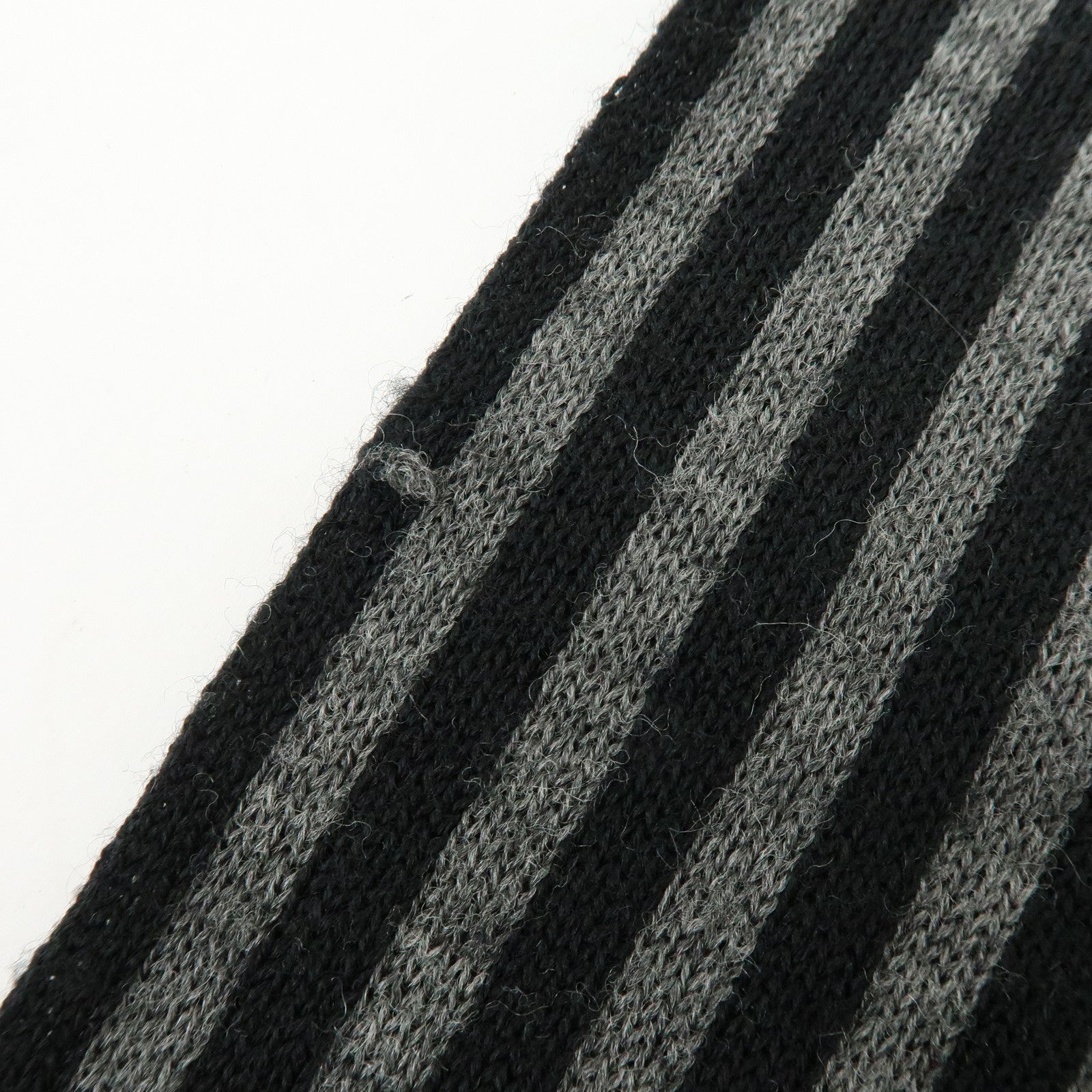 FENDI Set of 2 Zucca Zucchino Wool 100% Scarf Stole Black Gray