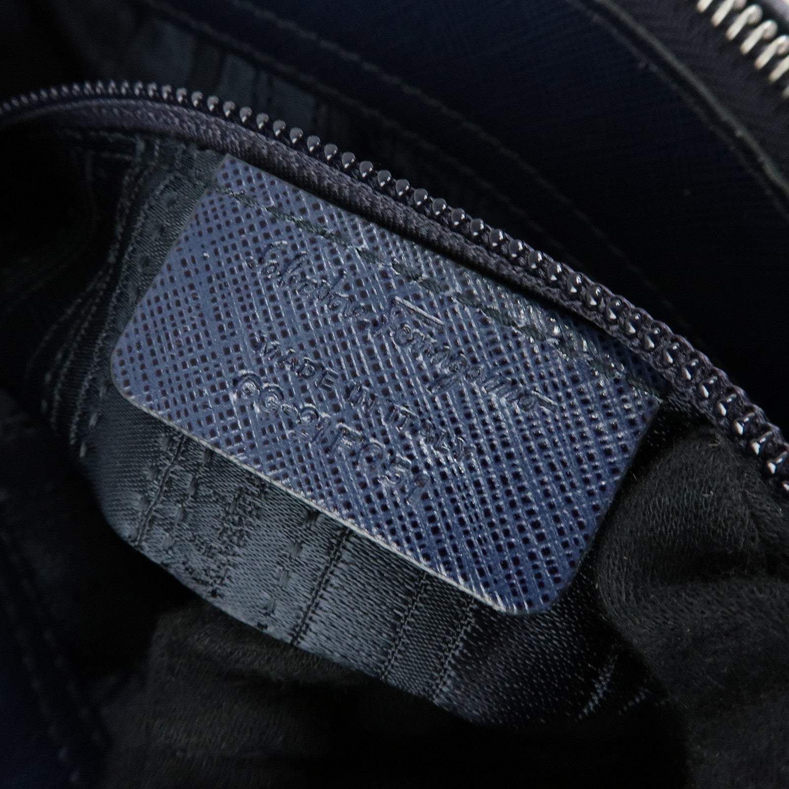 Ferragamo Gancini Canvas Leather 2Way Bag Hand Bag Navy