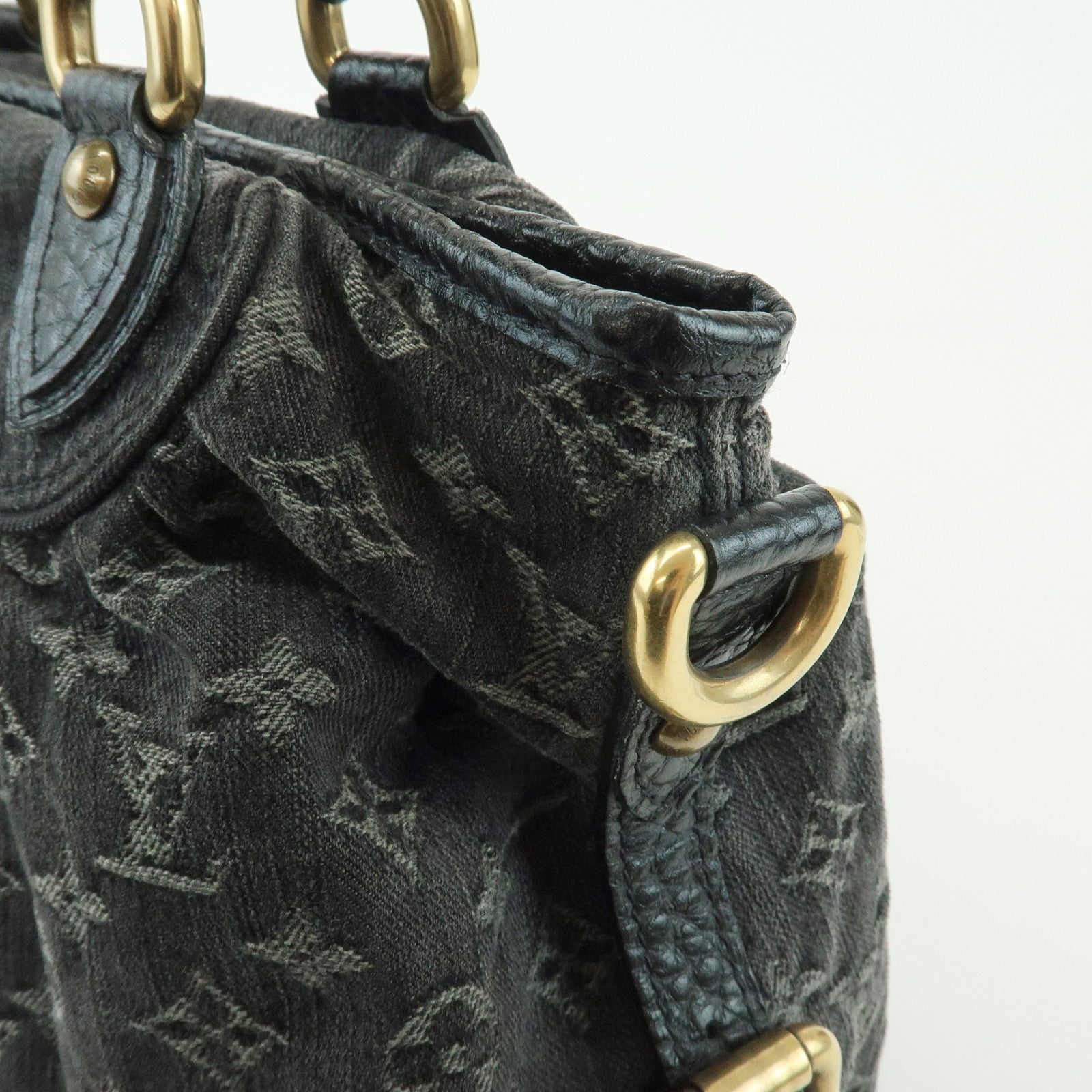 Louis Vuitton Monogram Denim Neo Cabby MM 2Way Bag Noir M95351