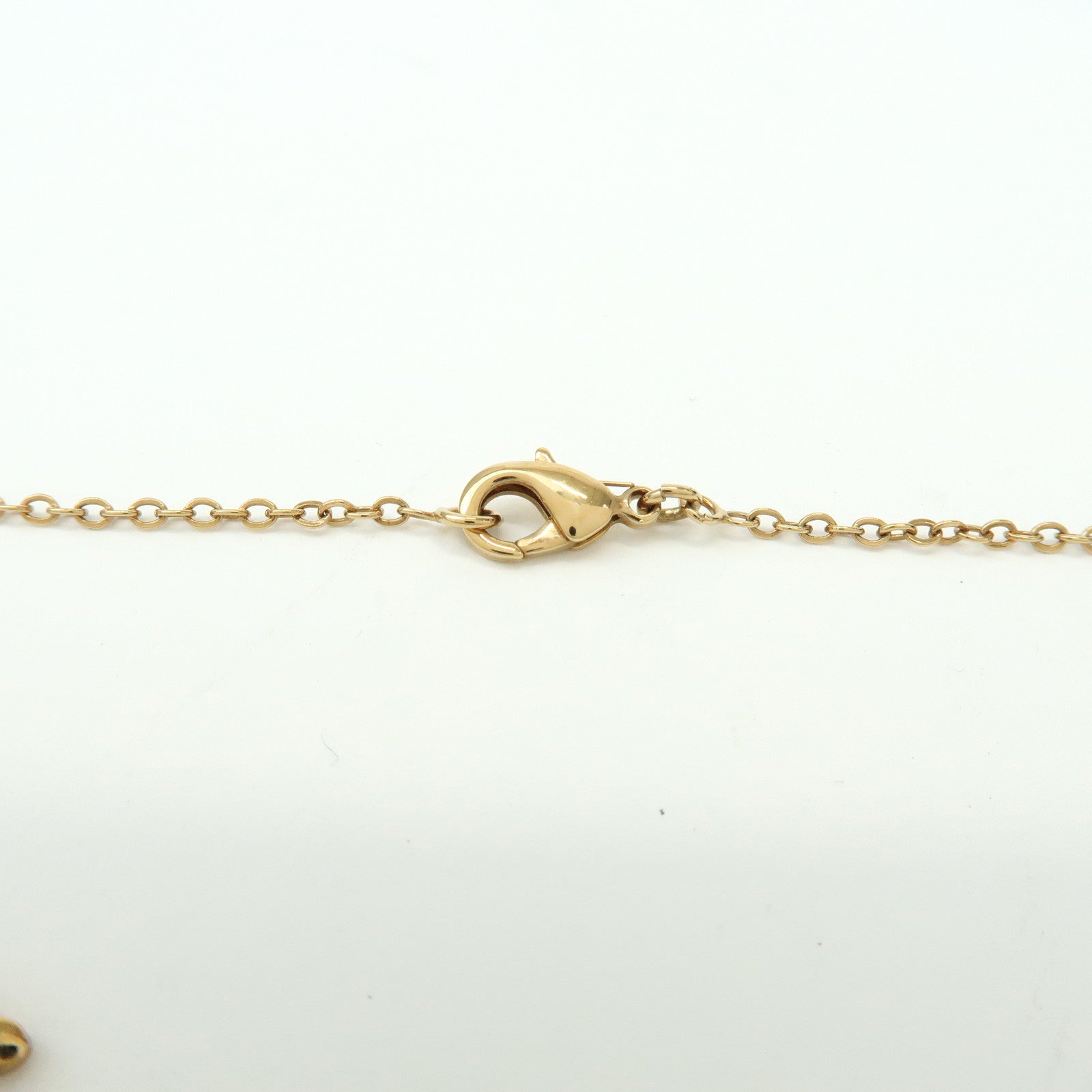 CELINE Macadam Metal Rhinestone Dragonfly Motif Necklace Gold