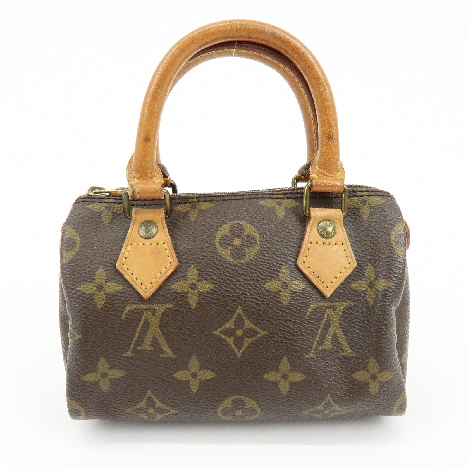 Louis Vuitton Monogram Mini Speedy Hand Bag Brown M41534 J75011 Lot