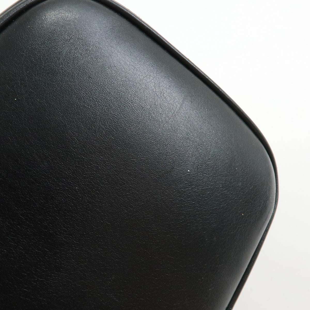 CHANEL Bicolore Lamb Skin Vanity Bag Hand Bag Black A01619