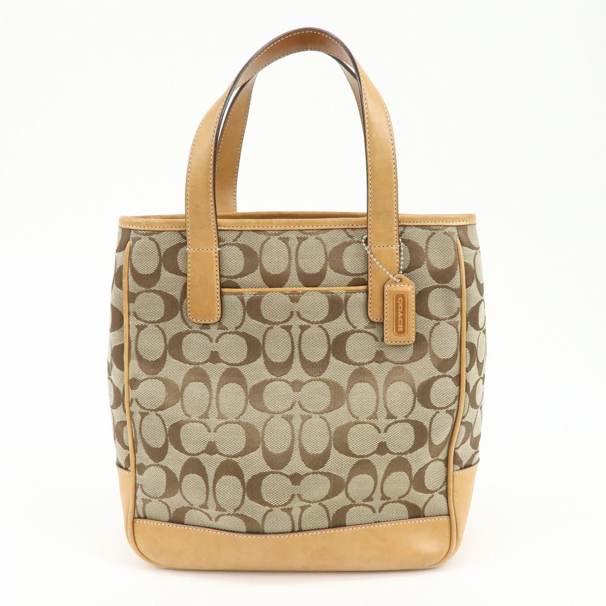 COACH Lot of 2 Signature Canvas Leather Shoulder Bag Beige Ivory