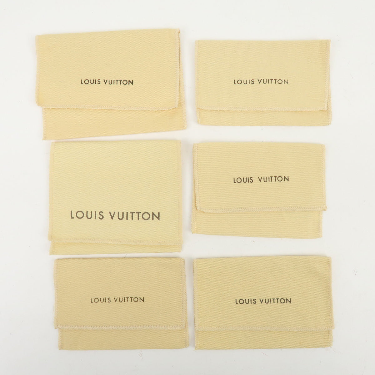 Louis Vuitton Lot of 30 Dust Bag Storage Bag Flap Style Beige