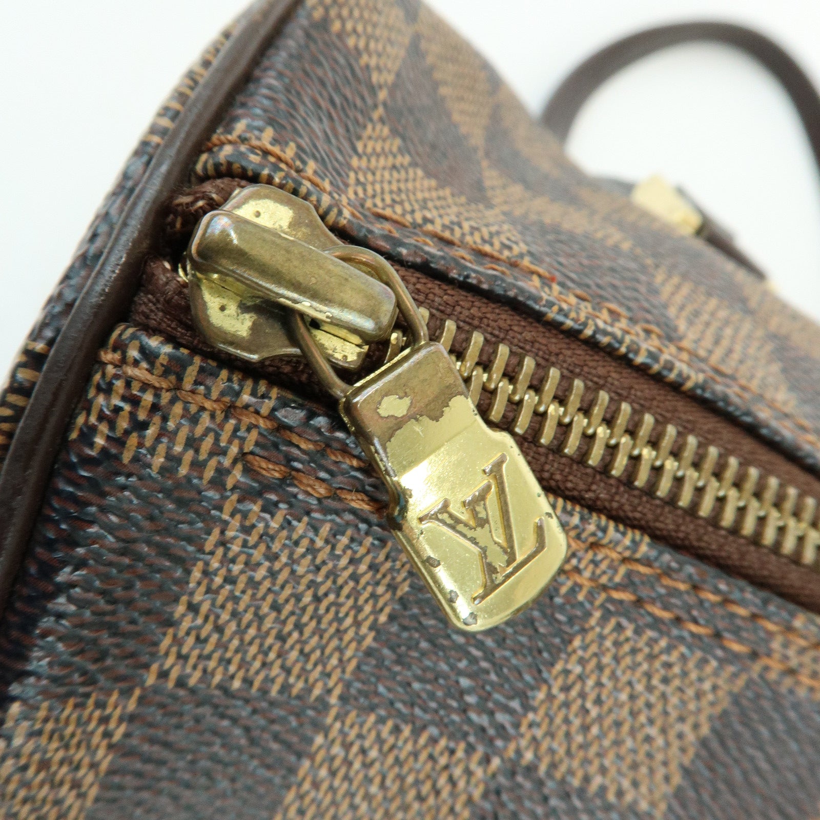 Louis Vuitton Damier Ebene Papillon 30 Hand Bag Brown N51303