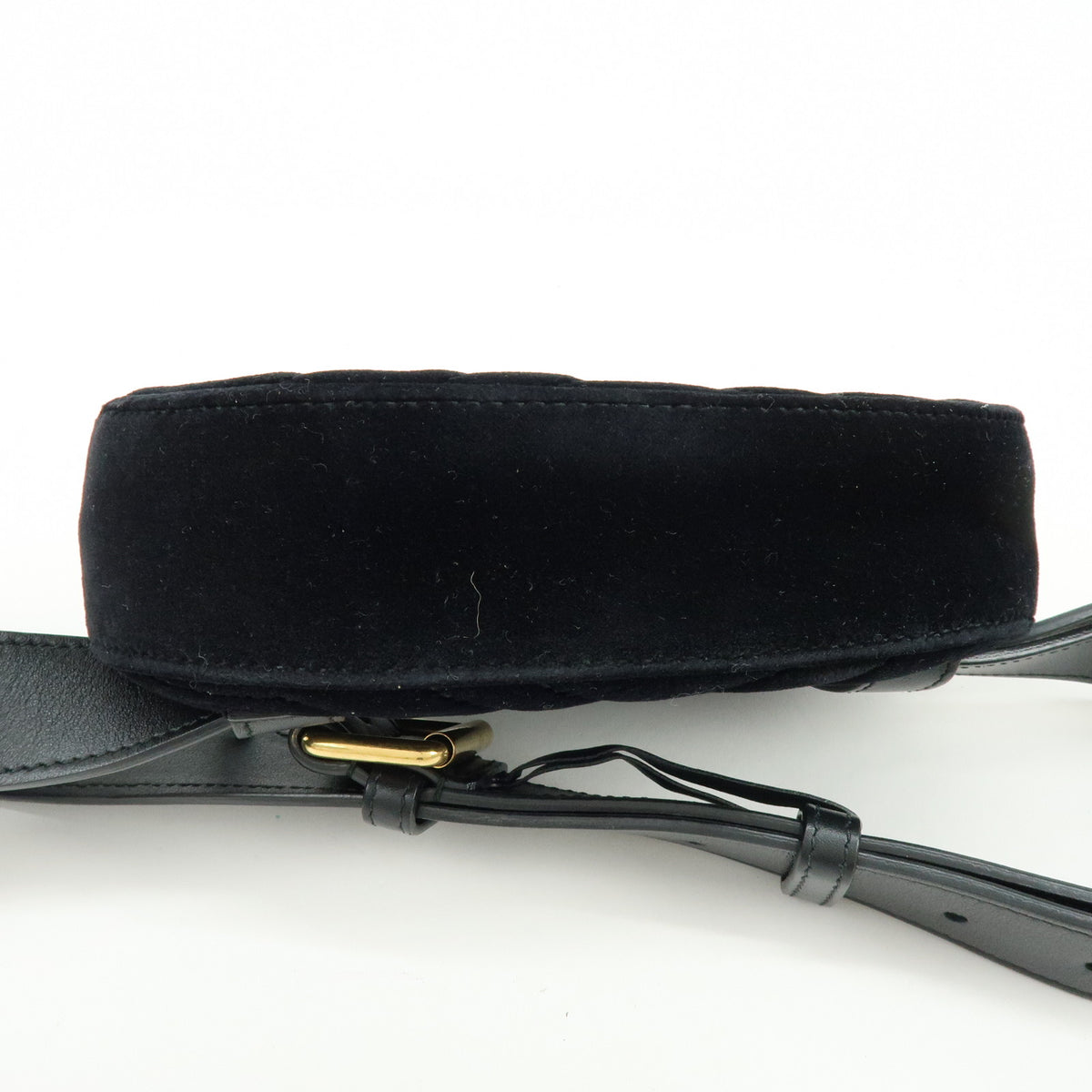 GUCCI GG Marmont Double G Velvet Leather Waist Bag Body Bag 476434