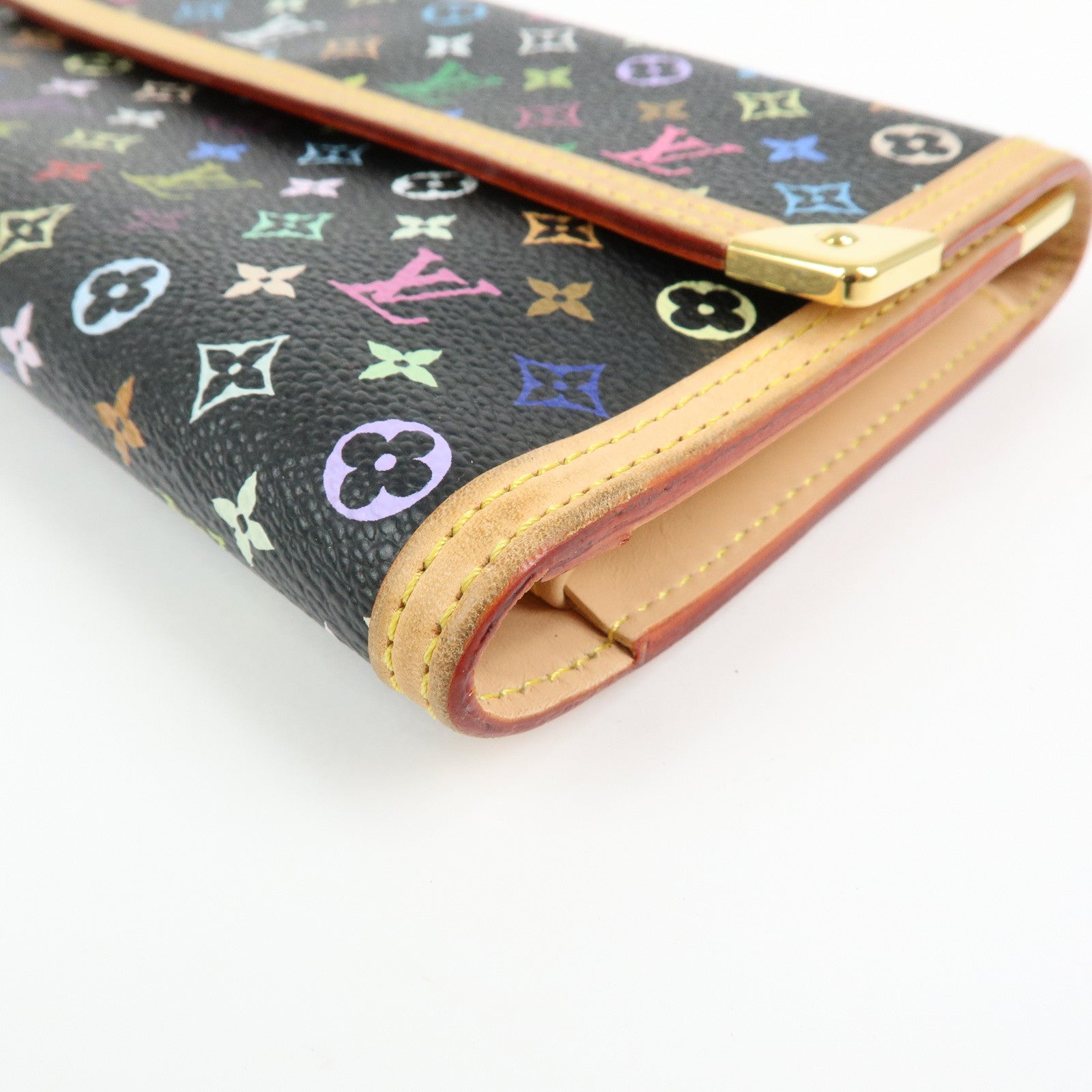 Louis Vuitton Monogram Multicolor Porte Trezor International M92658
