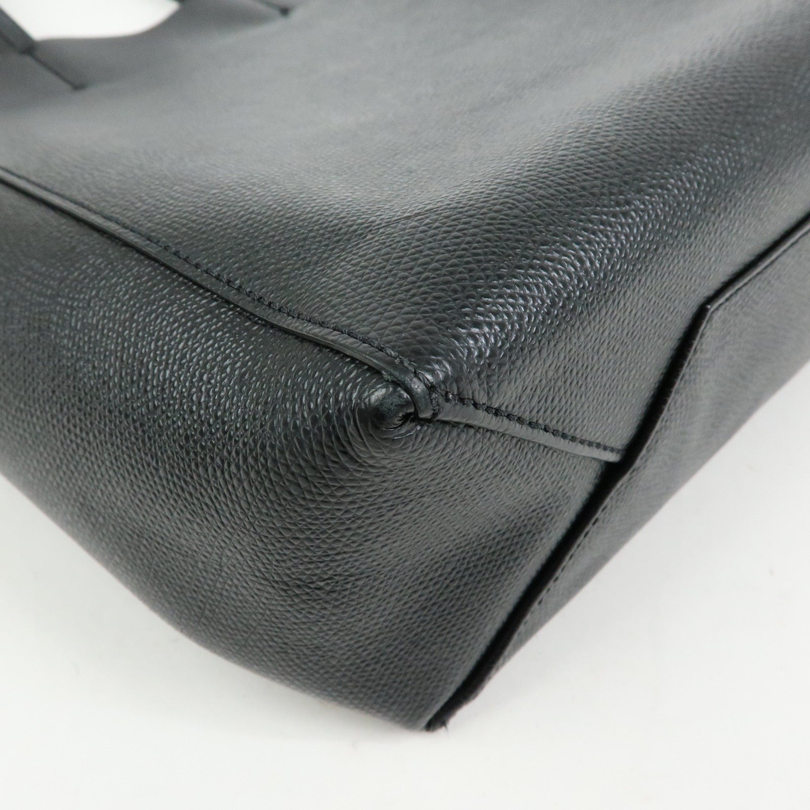CELINE Party Cal Cabas Leather 2WAY Bag Tote Bag Hand Bag Black