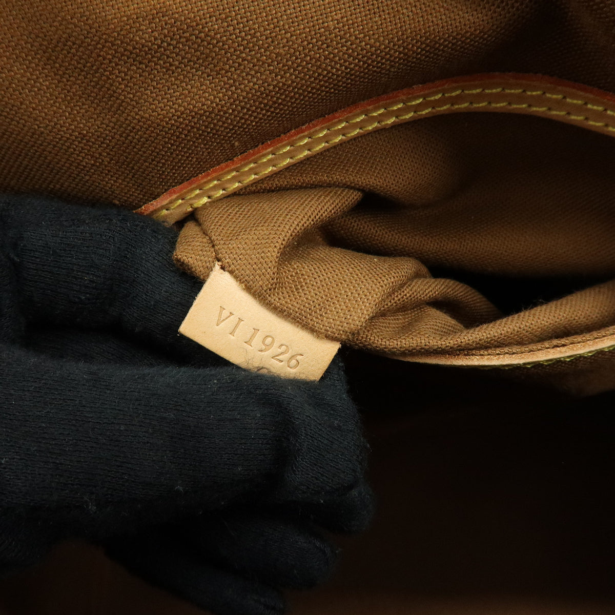 Louis Vuitton Monogram Alma Canvas Leather Hand Bag Brown M51130