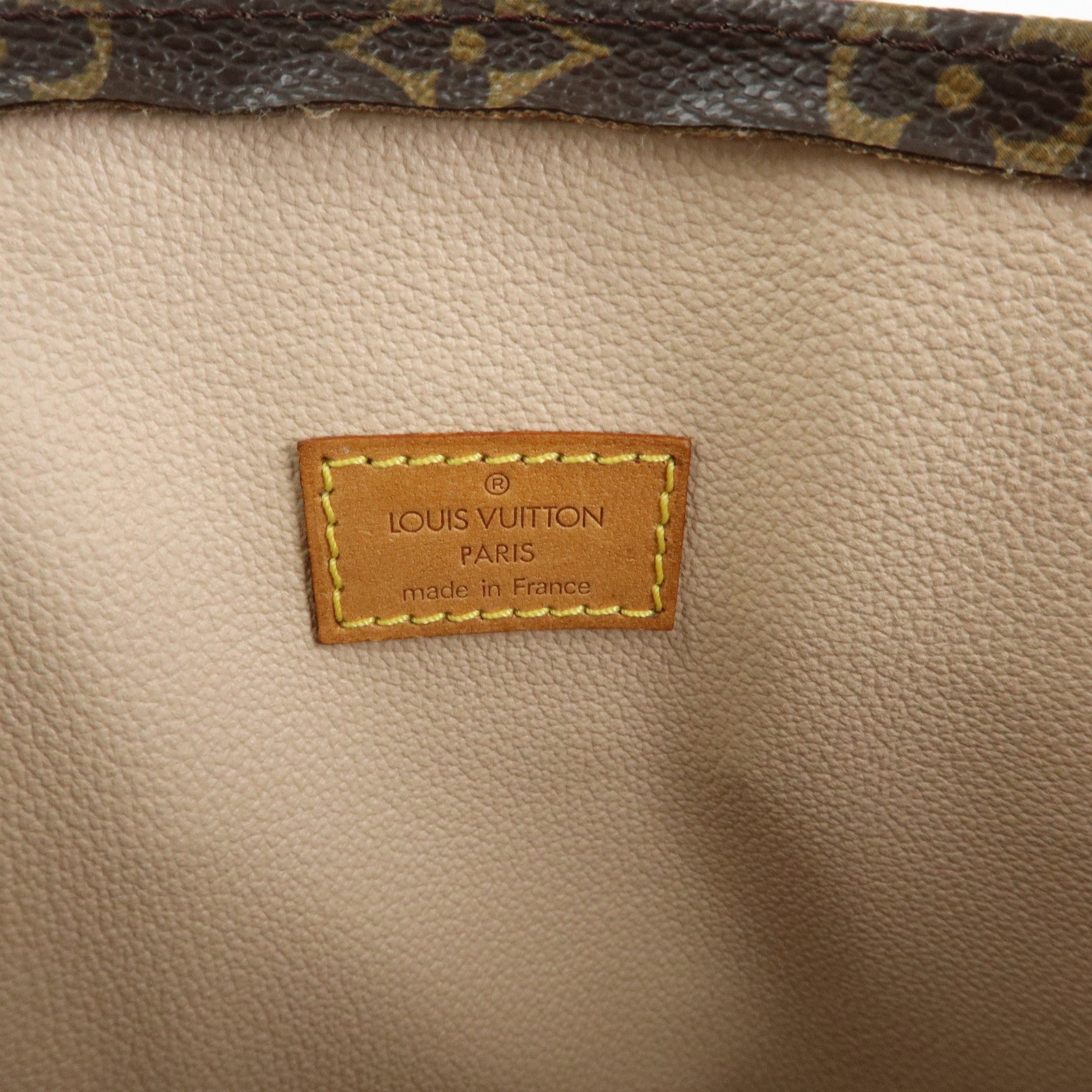Louis Vuitton Monogram Sac Plat Tote Bag Hand Bag Brown M51140