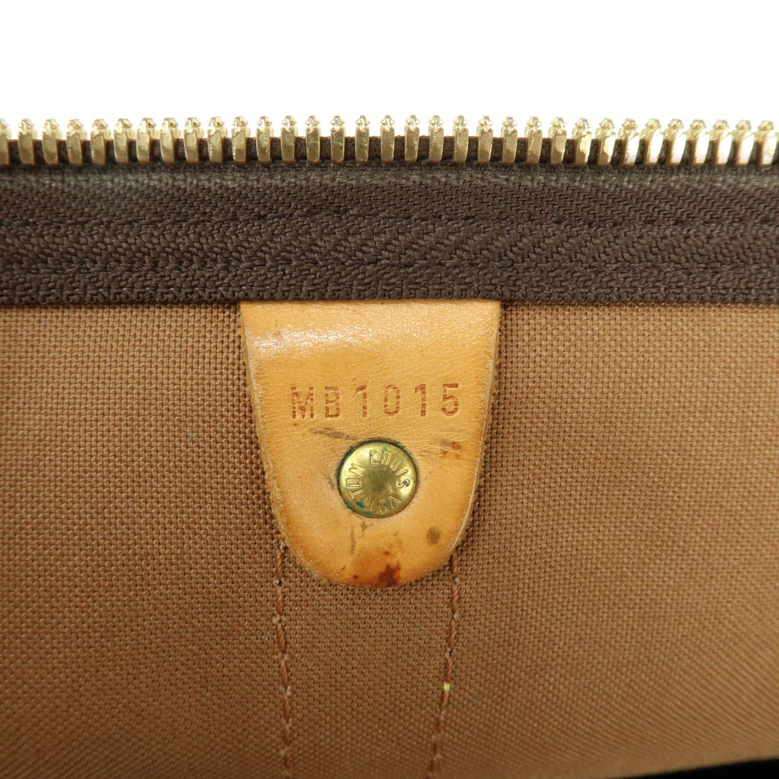 Louis Vuitton Monogram Keep All Bandouliere 45 Boston Bag Brown M41418