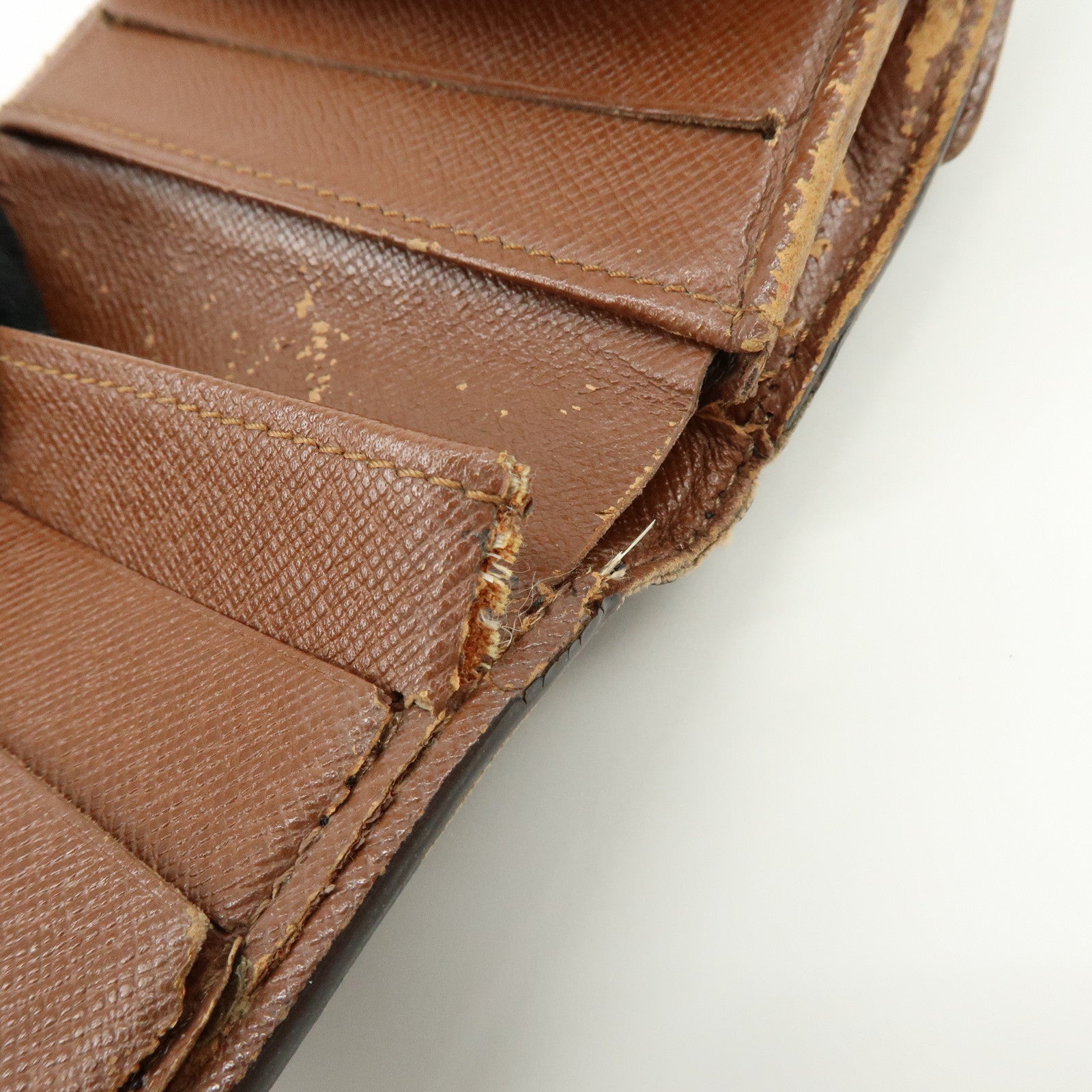 Louis Vuitton Monogram Canvas Compact Lot of 2 Wallet Long Wallet Brown