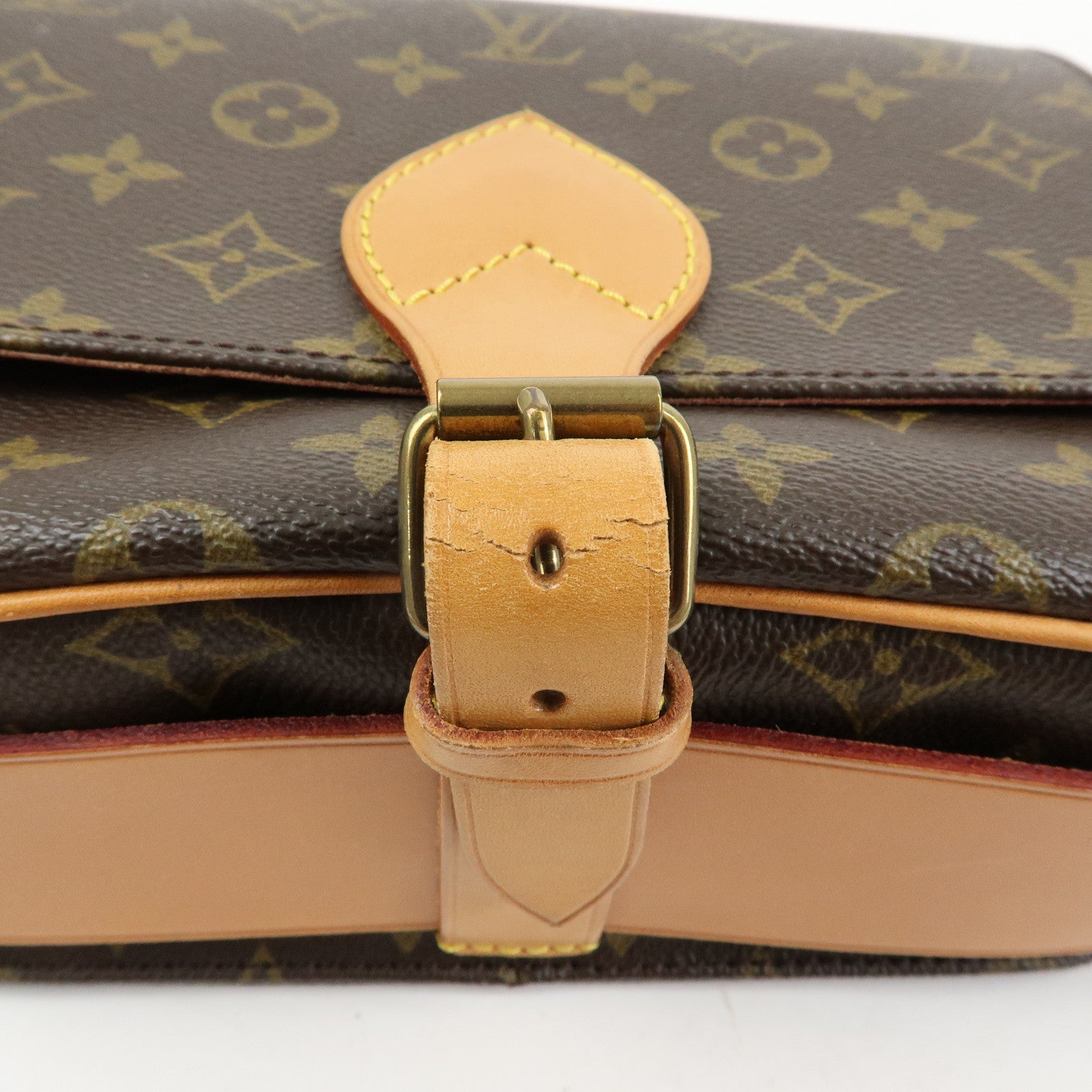 Louis Vuitton Monogram Cartouchiere MM  Shoulder Bag Brown M51253