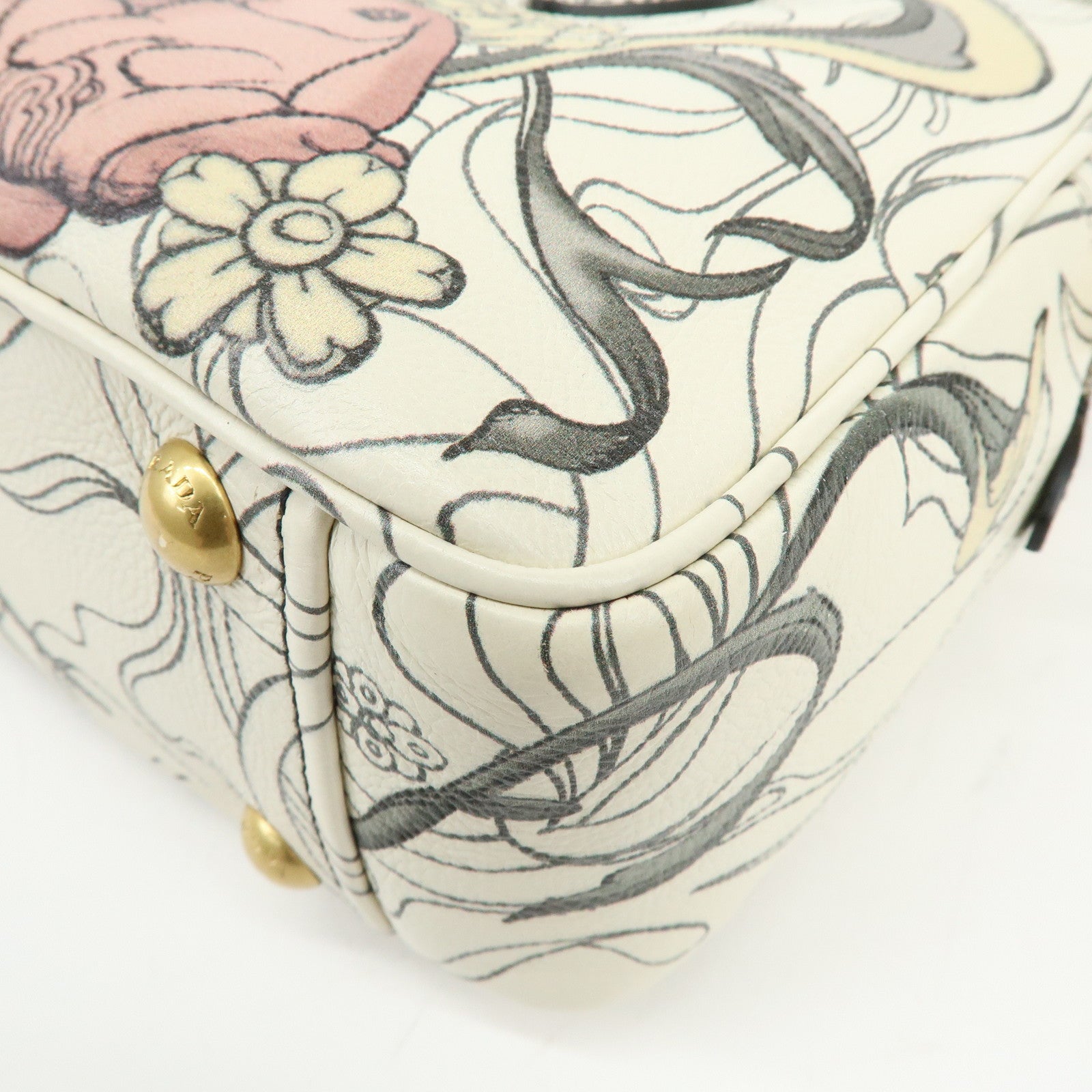 PRADA x James Jean Triangle Logo Calf Skin 2Way Shoulder Bag 1BB113