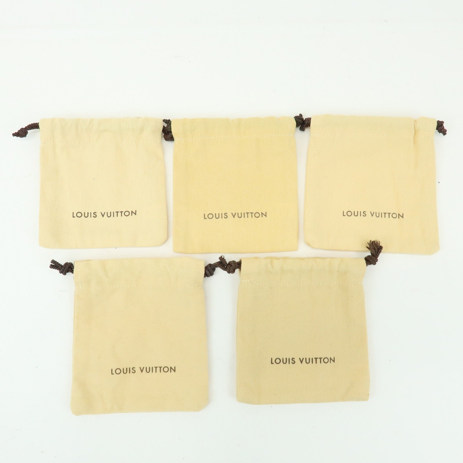 Loiuis Vuitton Set Of  32 Dust Bag Drawstring Style Beige Brown