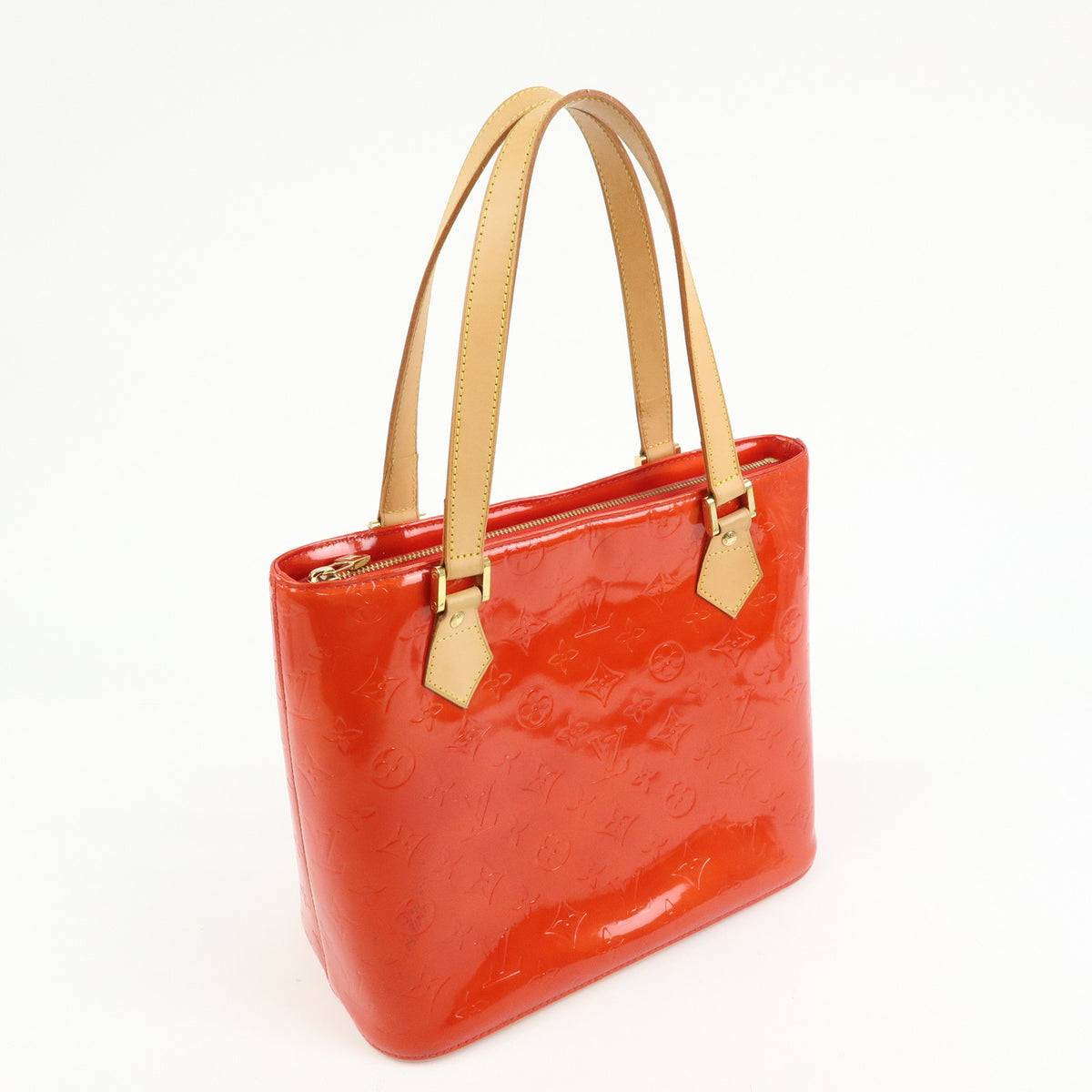Louis Vuitton Monogram Vernis Houston Tote Bag Hand Bag Rouge M91092