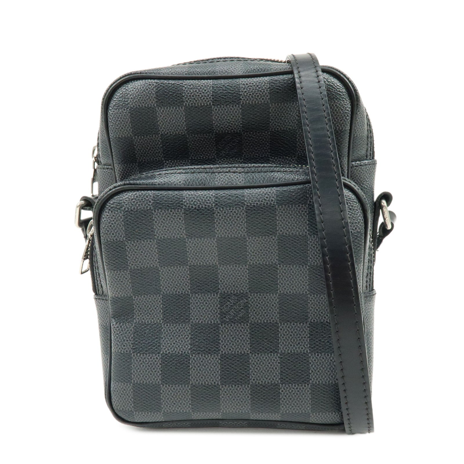 Louis Vuitton Damier Graphite Rem Shoulder Crossbody Bag Black N41446