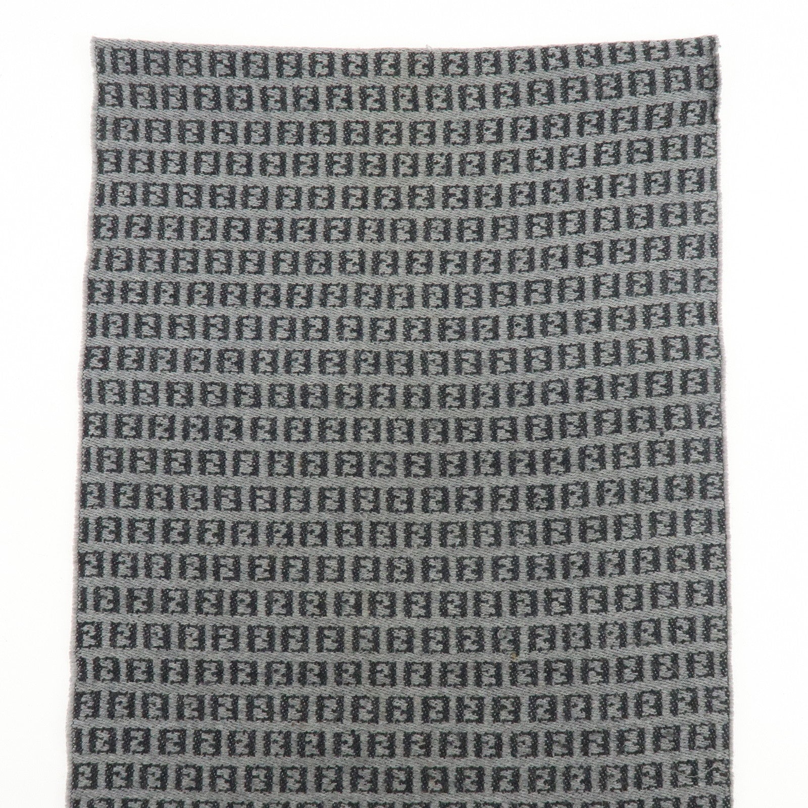 FENDI Set of 2 Zucca Zucchino Wool 100% Scarf Stole Black Gray