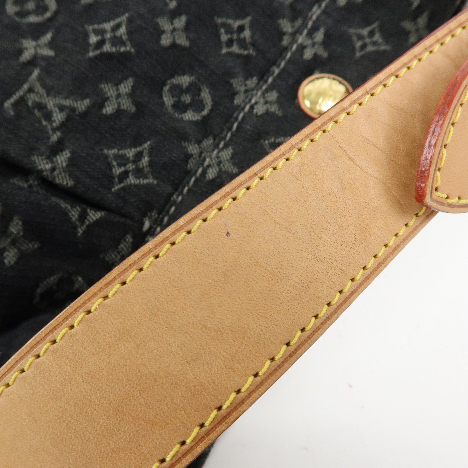 Louis Vuitton Monogram Denim Daily PM Leather Shoulder Bag Noir M40494