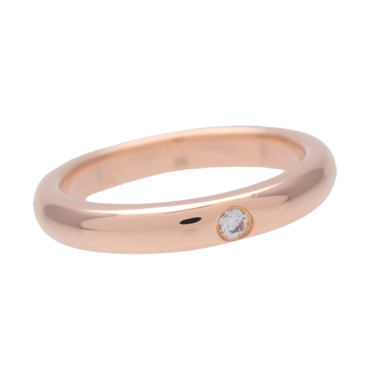 Tiffany & Co Stacking Band 1P Diamond Ring K18 750PG Rose Gold US3.5