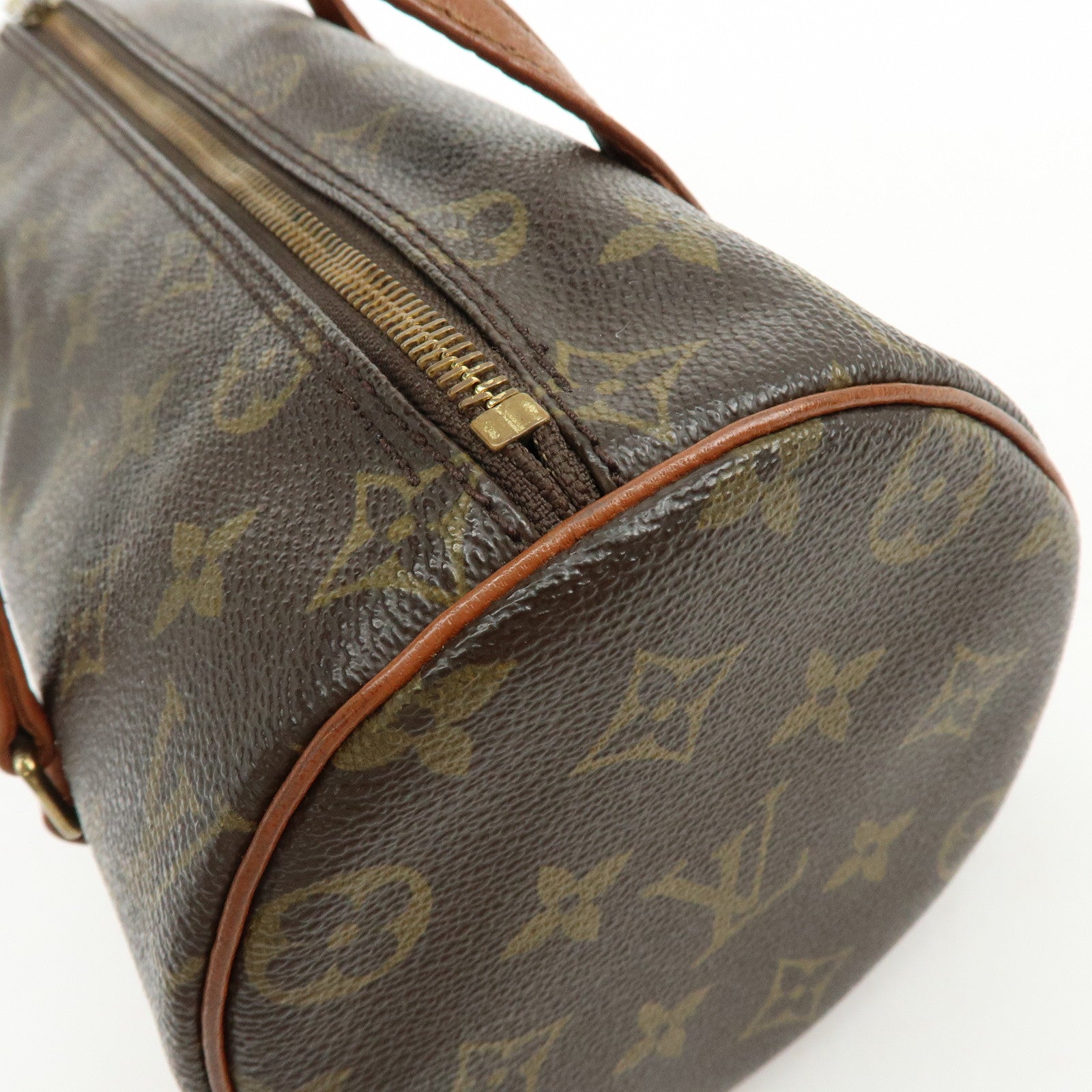 Louis Vuitton Monogram Papillon 26 Hand Bag Old Style Brown M51366