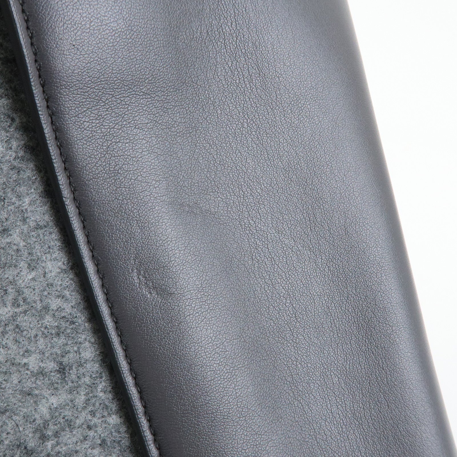 STELLA MCCARTNEY Felt Faux Leather Tote Bag Shoulder Bag  Gray