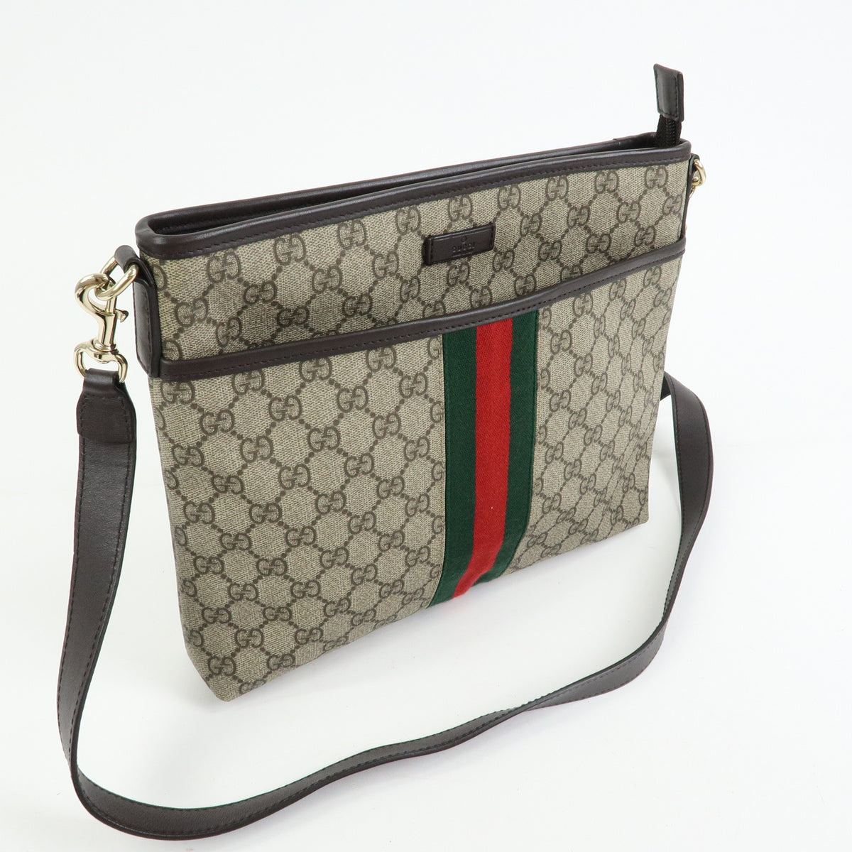 GUCCI Sherry GG Supereme Leather Shoulder Bag Beige 388926