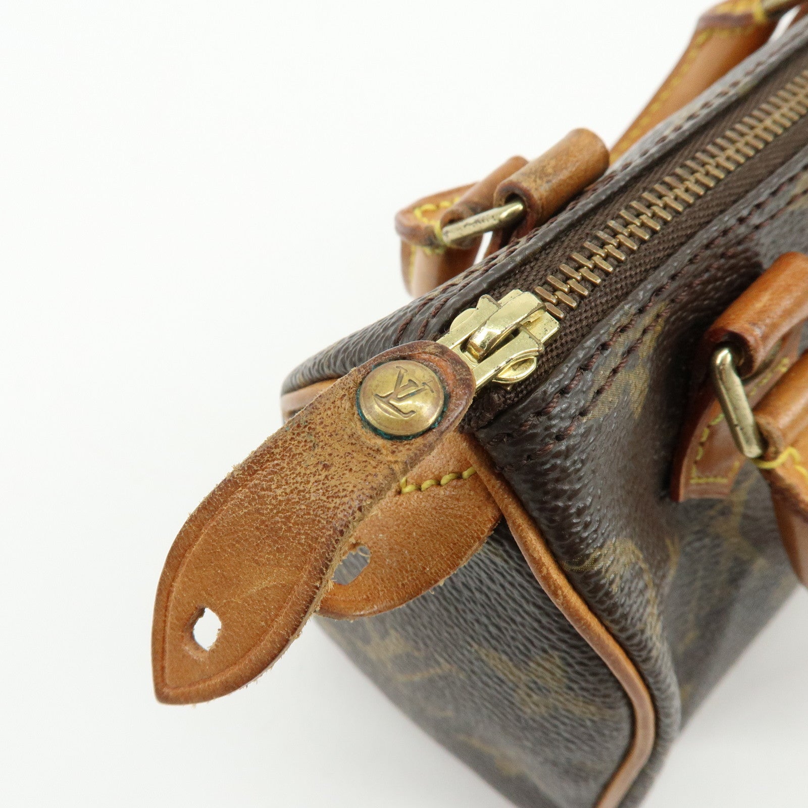 Louis Vuitton Monogram Canvas Mini Speedy Hand Bag & Strap M41534