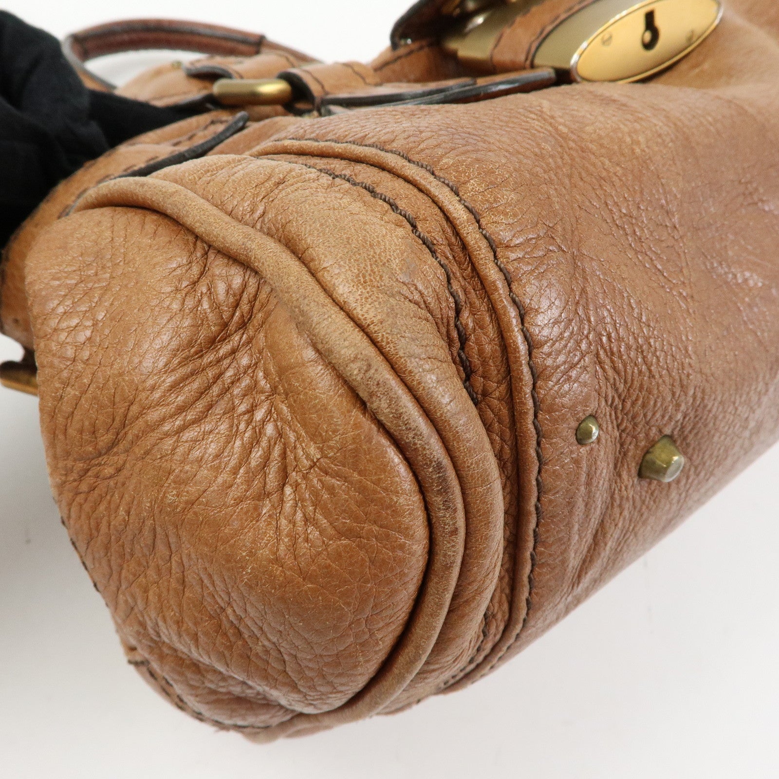 Chloe Paddington Medium Leather Hand Bag Shoulder Bag Brown