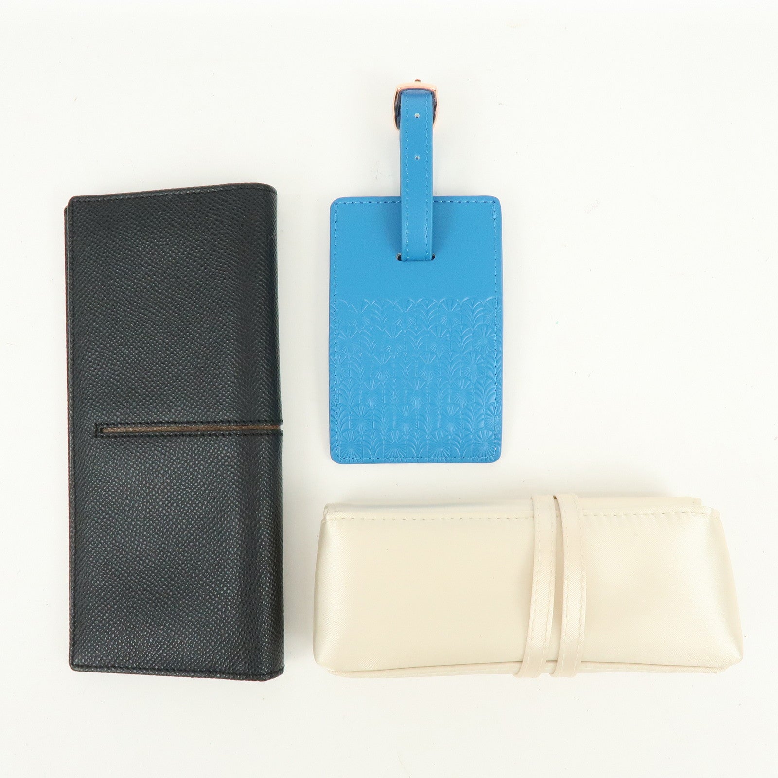 BVLGARI  FRED TOD'S  Leather Polyester Pouch Name Tag Long Wallet Lot