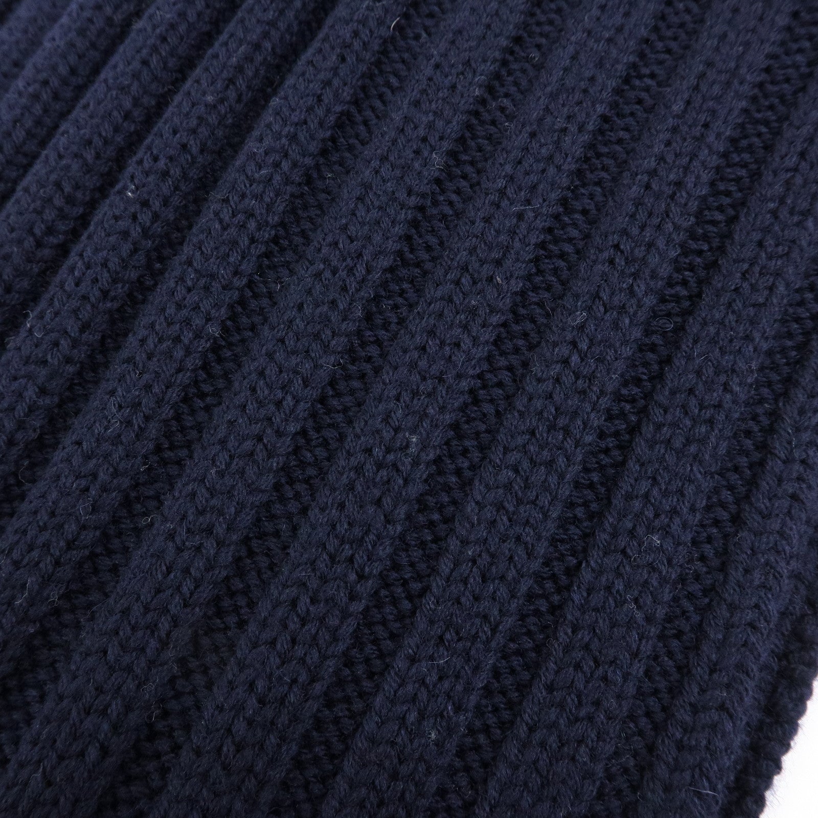 MONCLER Logo Wool 100% Scarf Stole Navy