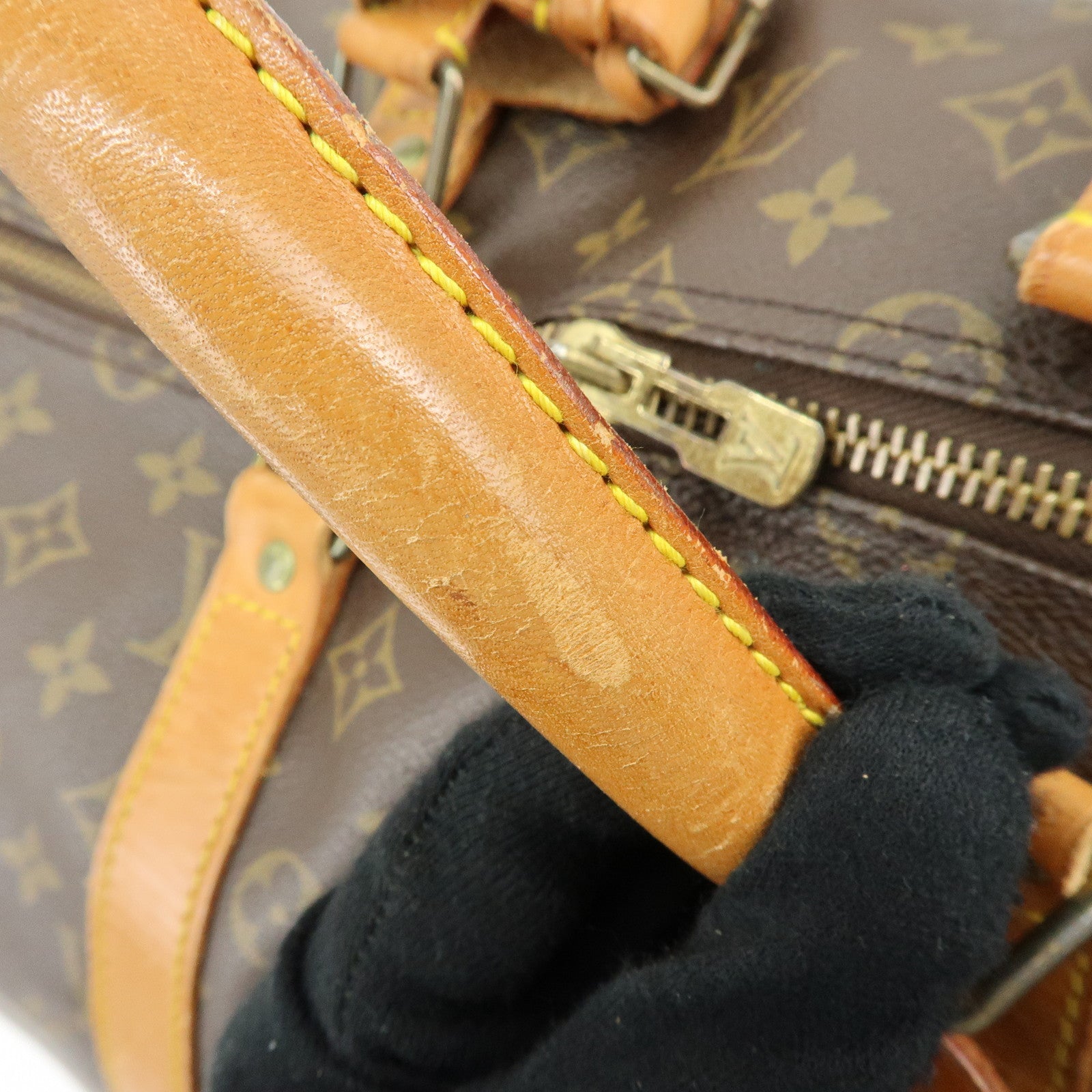 Louis Vuitton Monogram Keep All 55 Bandouliere Boston Bag Brown M56714