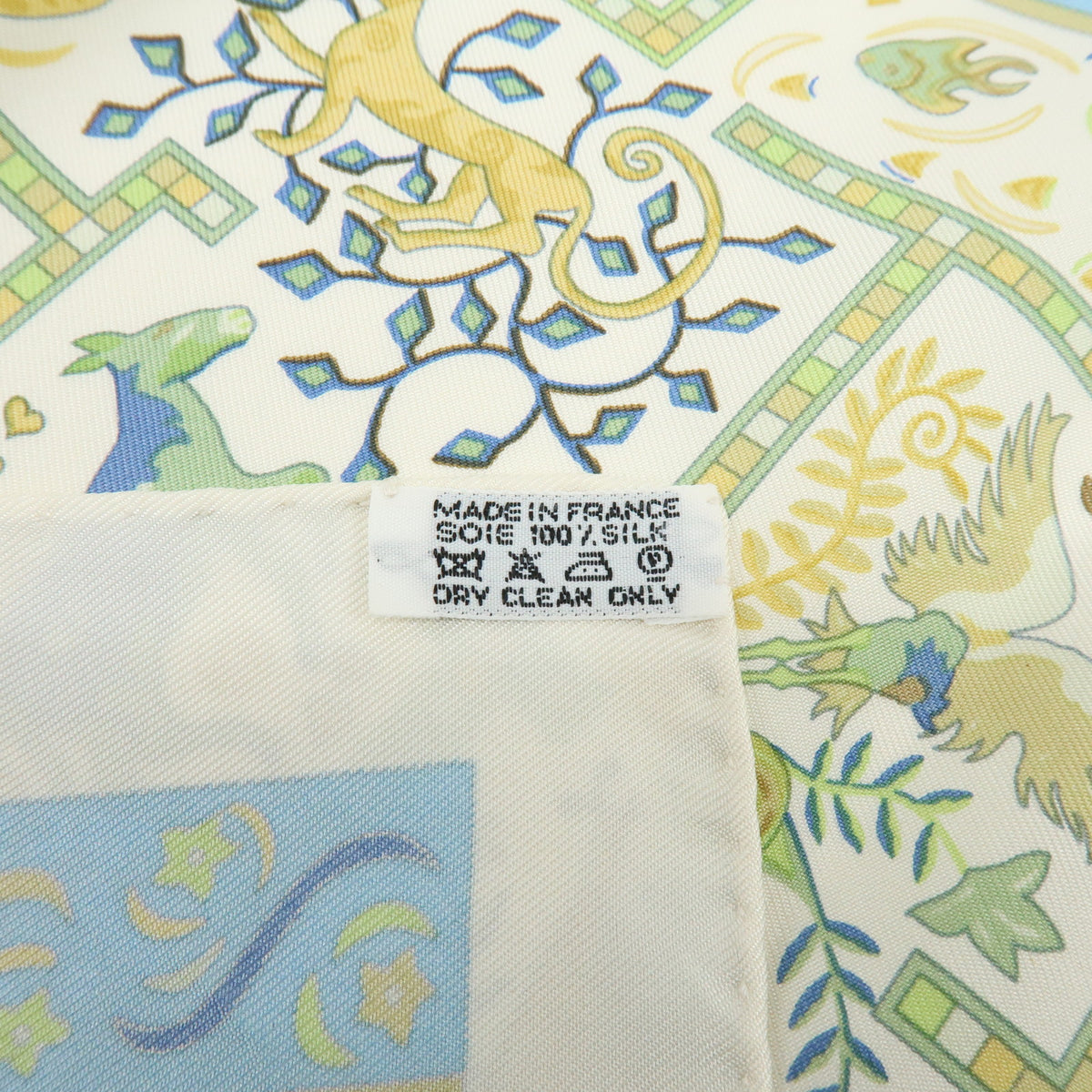 HERMES Lot of 2 Carre 45 Silk 100% Scarf TOURNE SOLS FORCES DE LA VIE