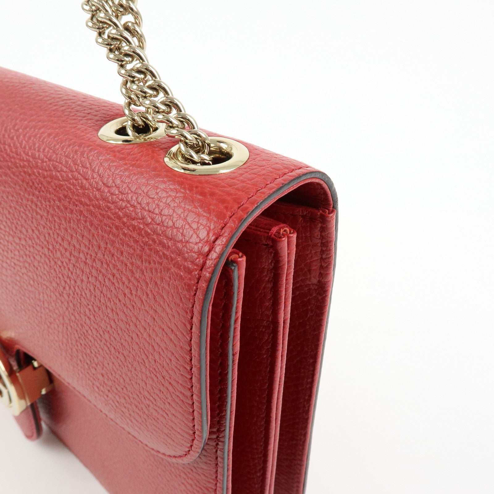 Gucci Interlocking G Leather Chain Shoulder Bag Crossbody Bag 510303