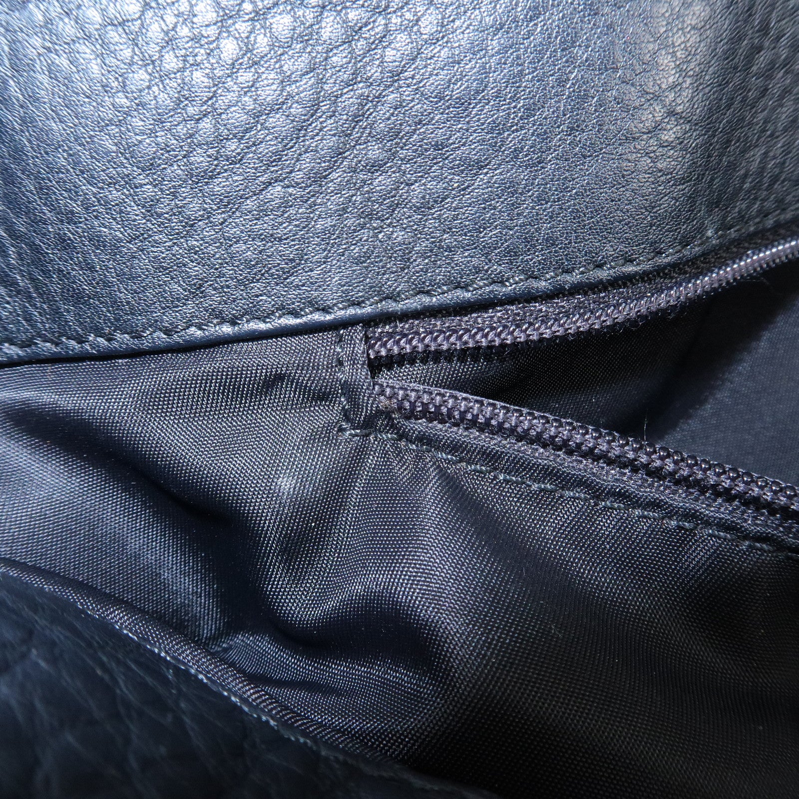 Christian Dior Street Chic Trotter Canvas Leather Tote Bag Black Used