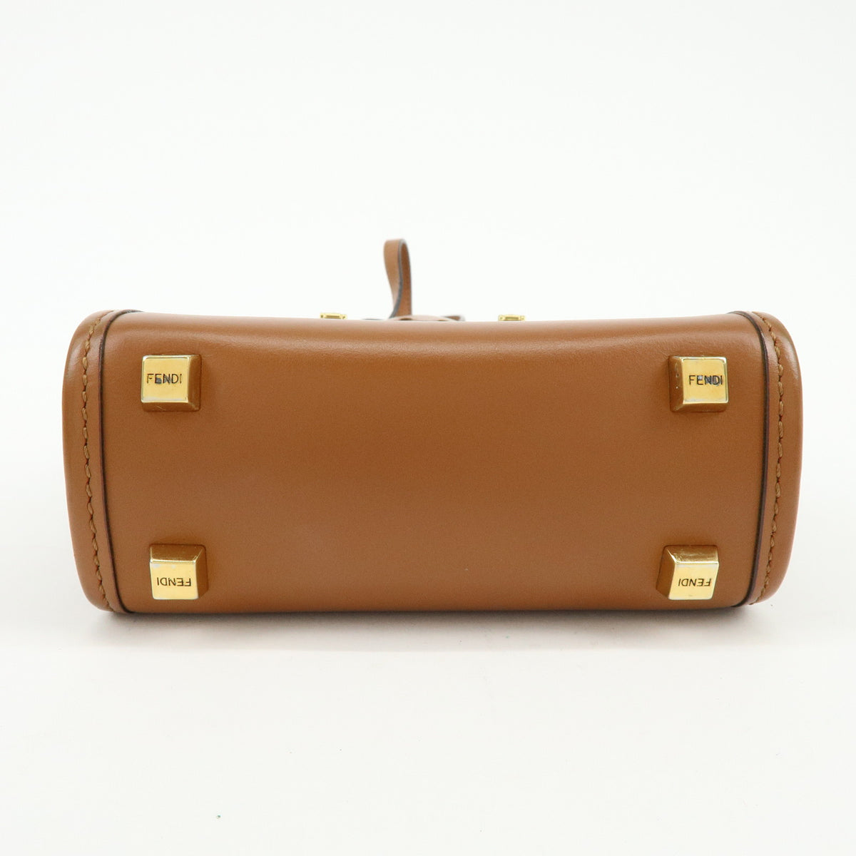 FENDI Sunshine Shopper Small 2Way Bag Shoulder Bag Camel 8BS051