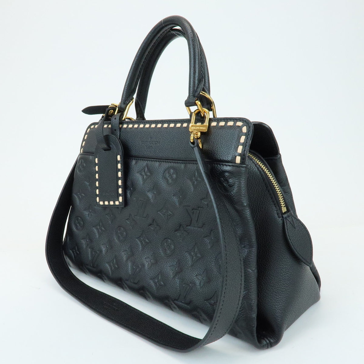 Louis Vuitton Monogram Empreinte Vosges MM Leather 2Way Bag Noir M41491