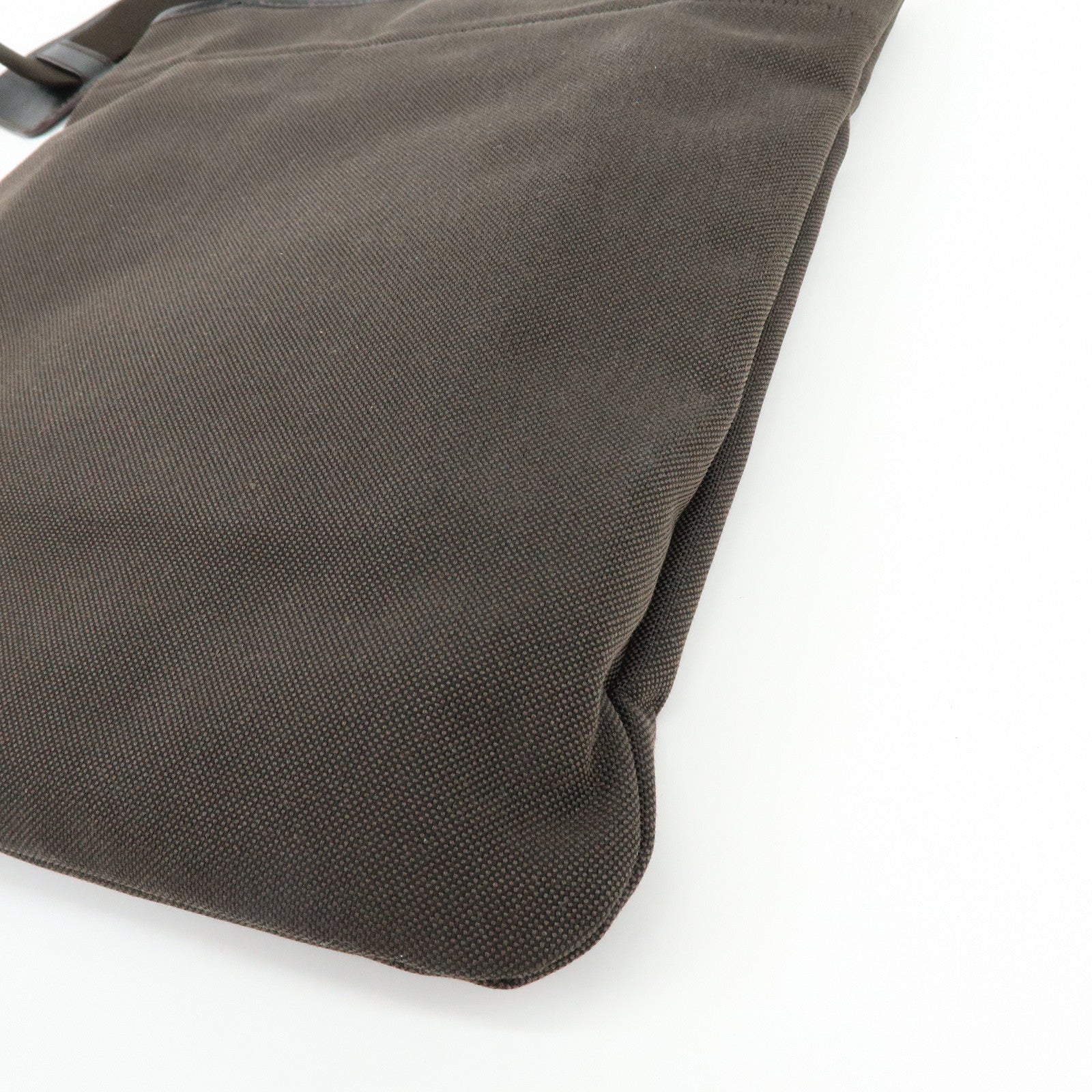 PRADA Logo Jacguard Shoulder Bag Crossbody Bag Dark Brown VA0655
