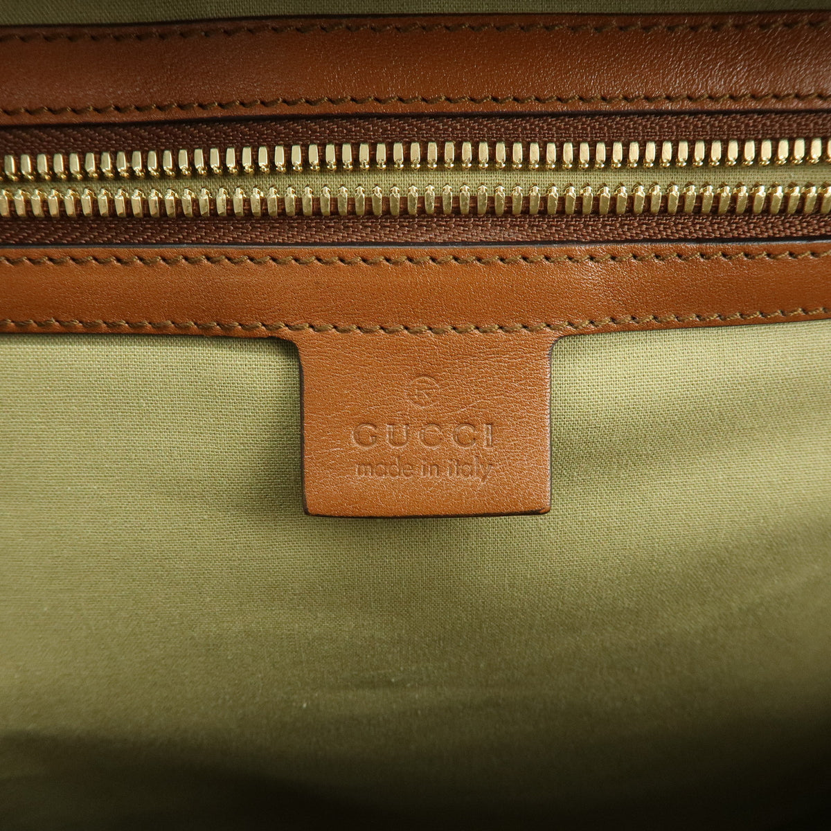 GUCCI Sherry Canvas Leather Backpack Rucksack Beige Brown 575063