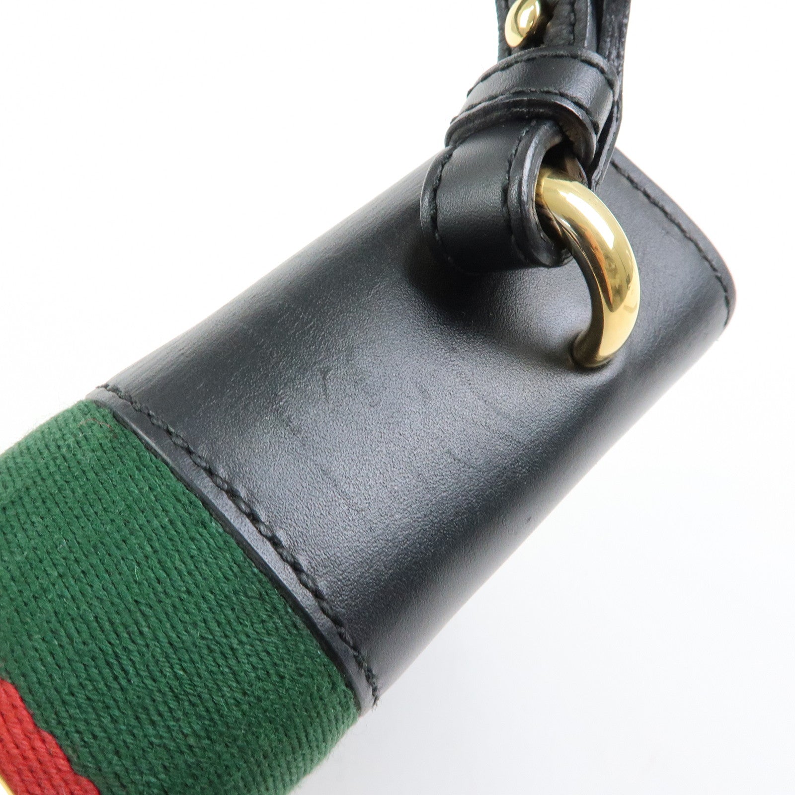 Gucci Sylvie Sherry Leather Shoulder Bag Crossbody Bag Black 421882