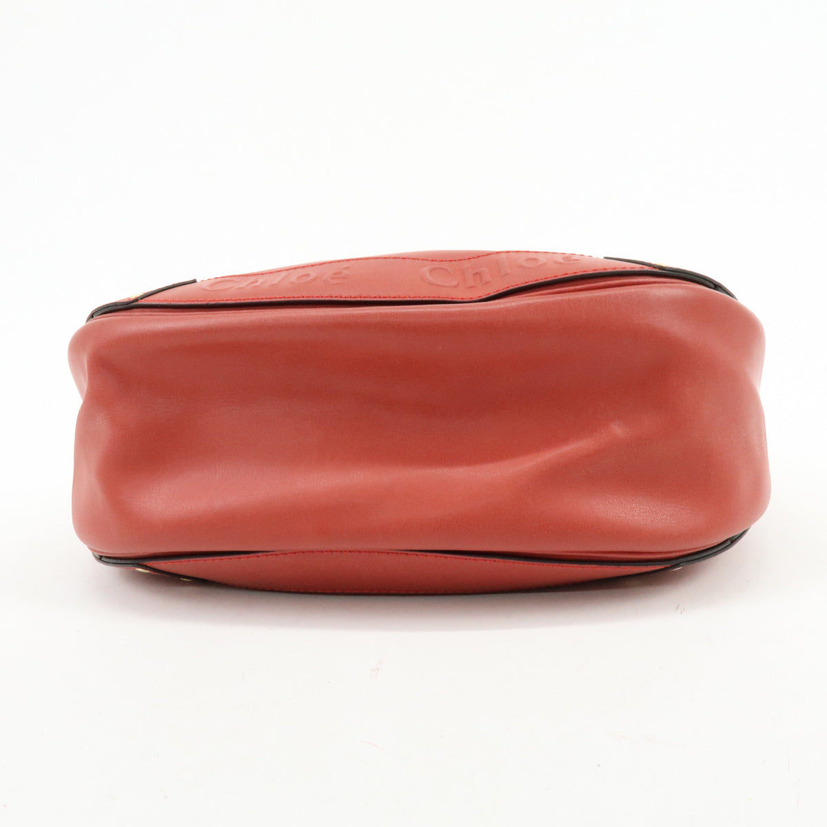 Chloe Eden Leather Shoulder Bag Crossbody Bag Tassel Red