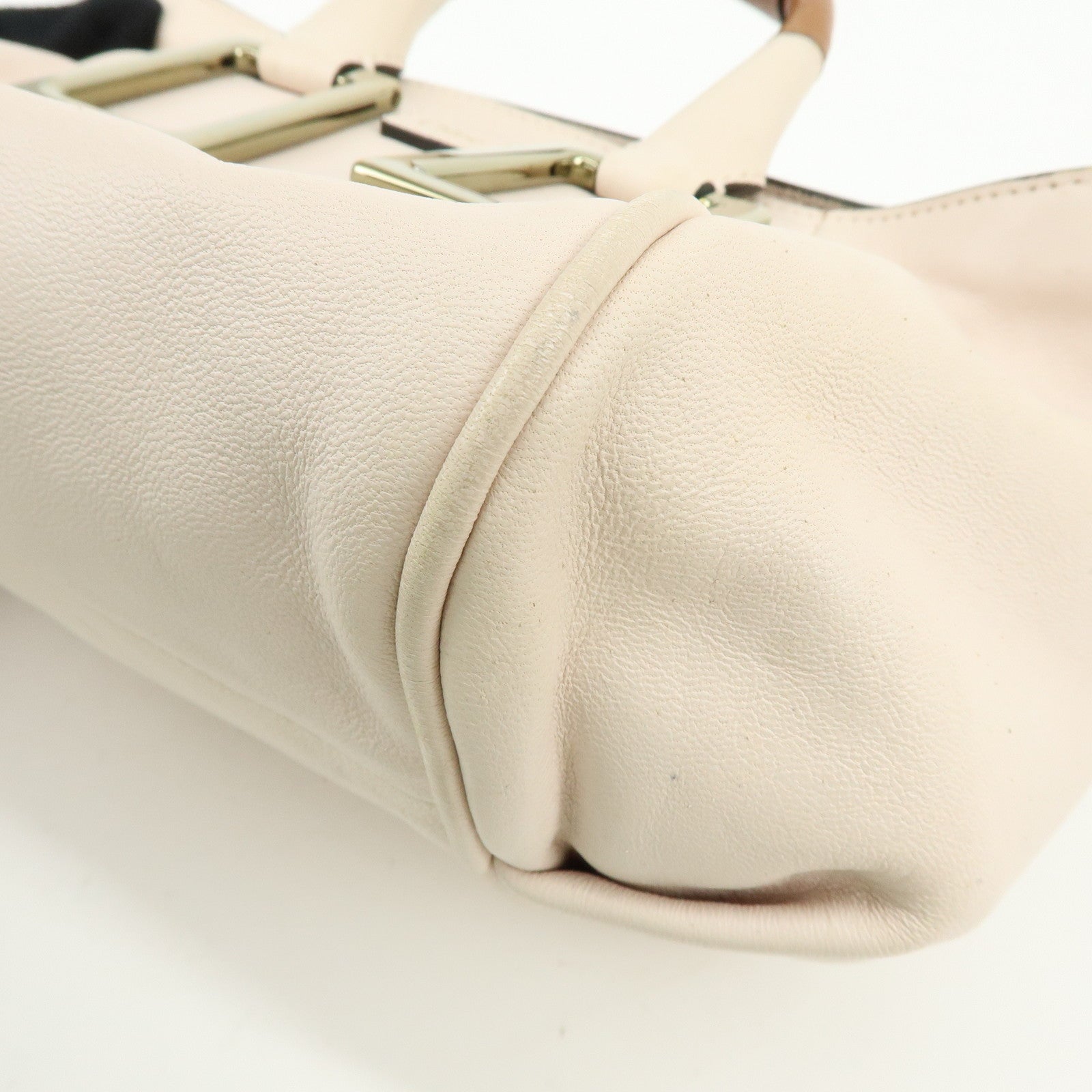 Chloe Ethel Leather 2Way Bag Shoulder Bag Hand Bag Light Beige