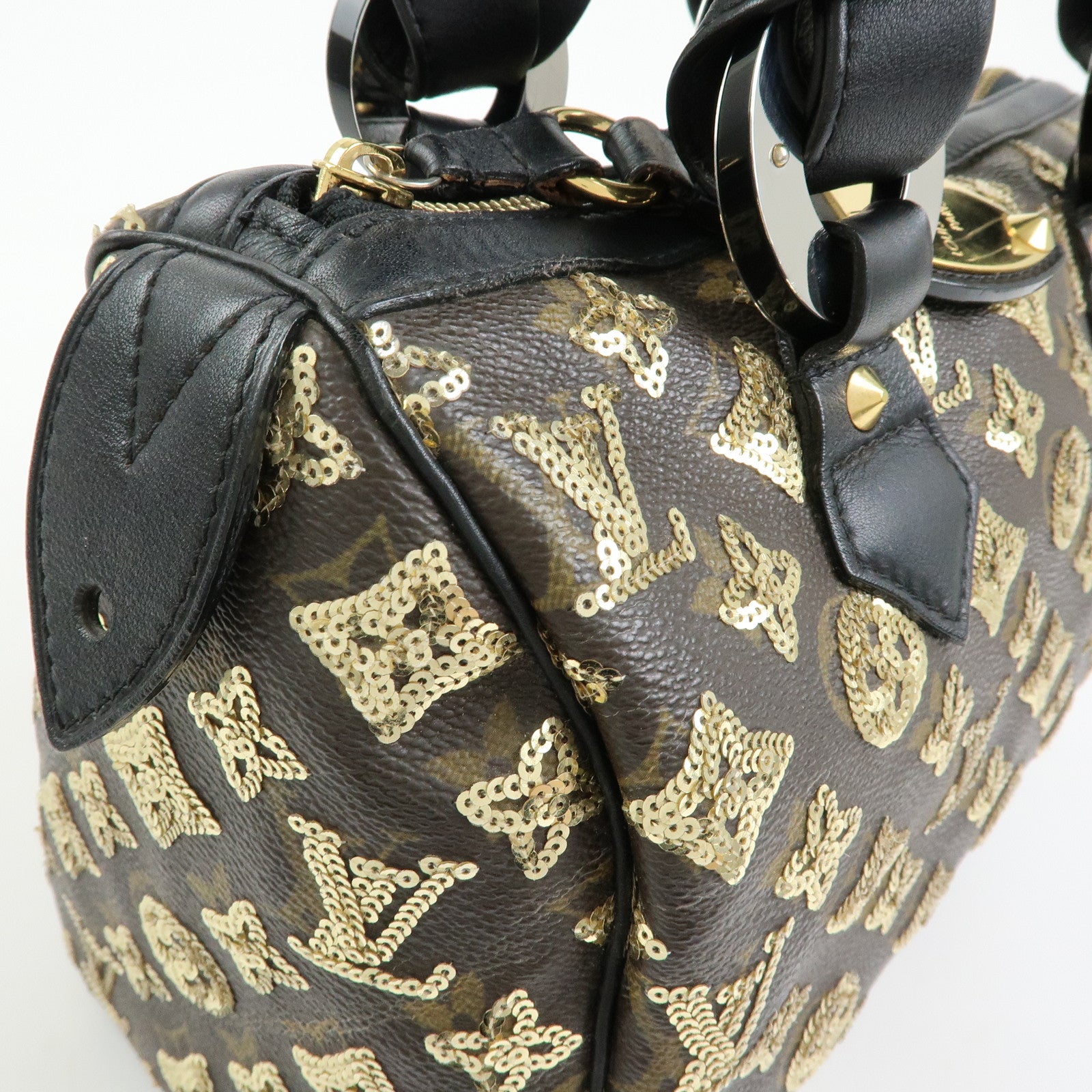 Louis Vuitton Monogram Eclipse Speedy 30 Hand Bag Noir M40244