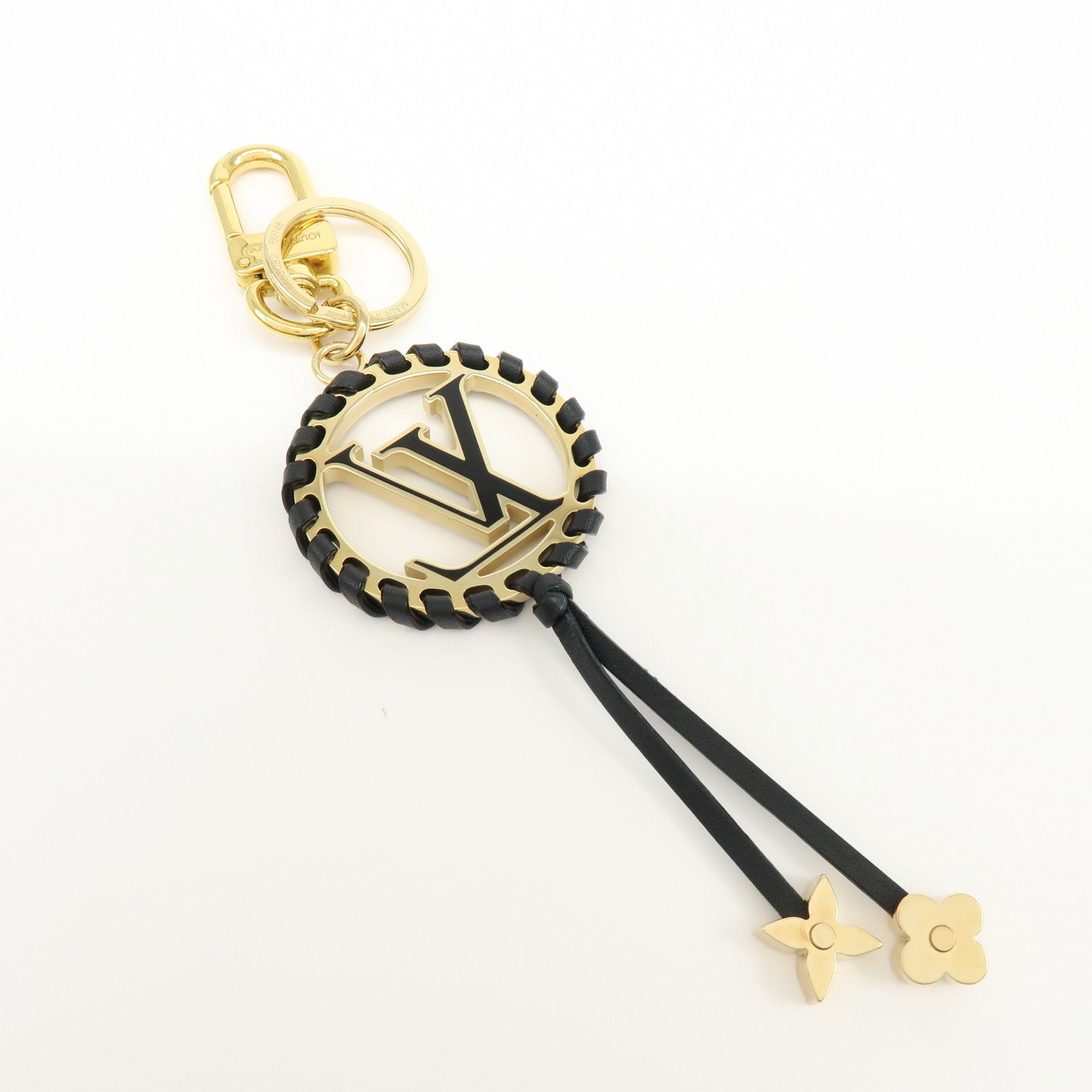 Louis Vuitton Porte Cles Very LV Circle Bag Charm Key Ring Black M63082