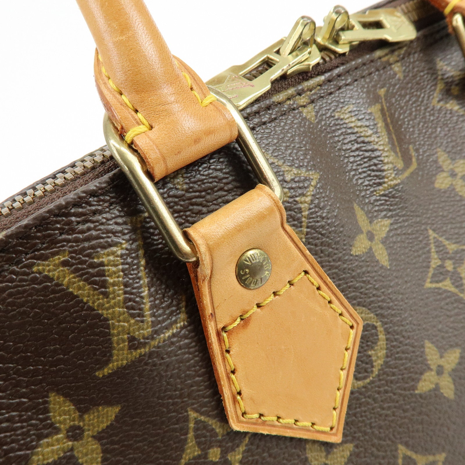 Louis Vuitton Monogram Alma Hand Bag Brown Brown M51130