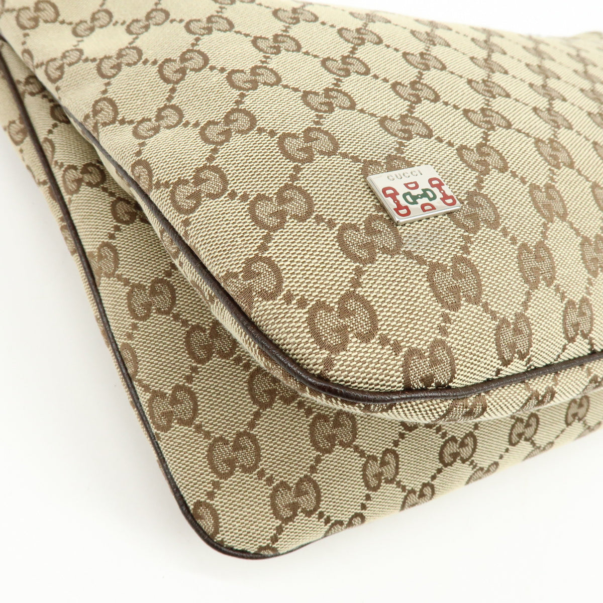 GUCCI Sherry GG Canvas Leather Shoulder Bag Hand Bag Beige Brown 146243