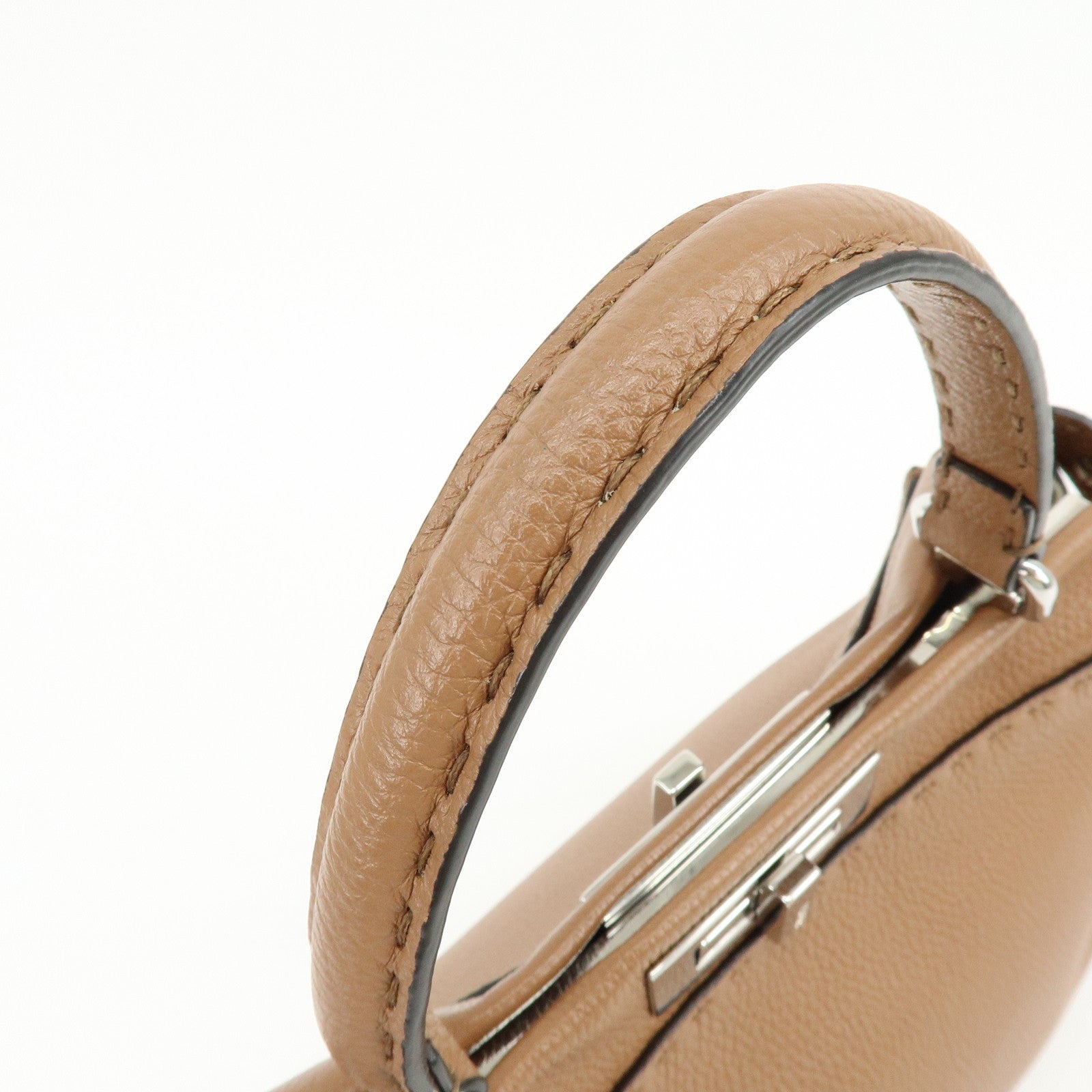 FENDI Selleria Peekaboo Medium Leather 2Way Hand Shoulder Bag 8BN290