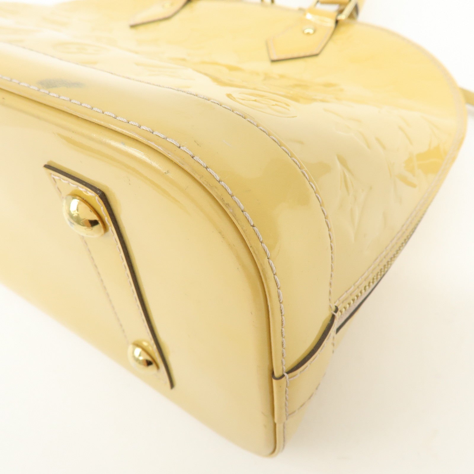 Louis Vuitton Monogram Vernis Alma PM Hand Bag Rose Florentins M91614