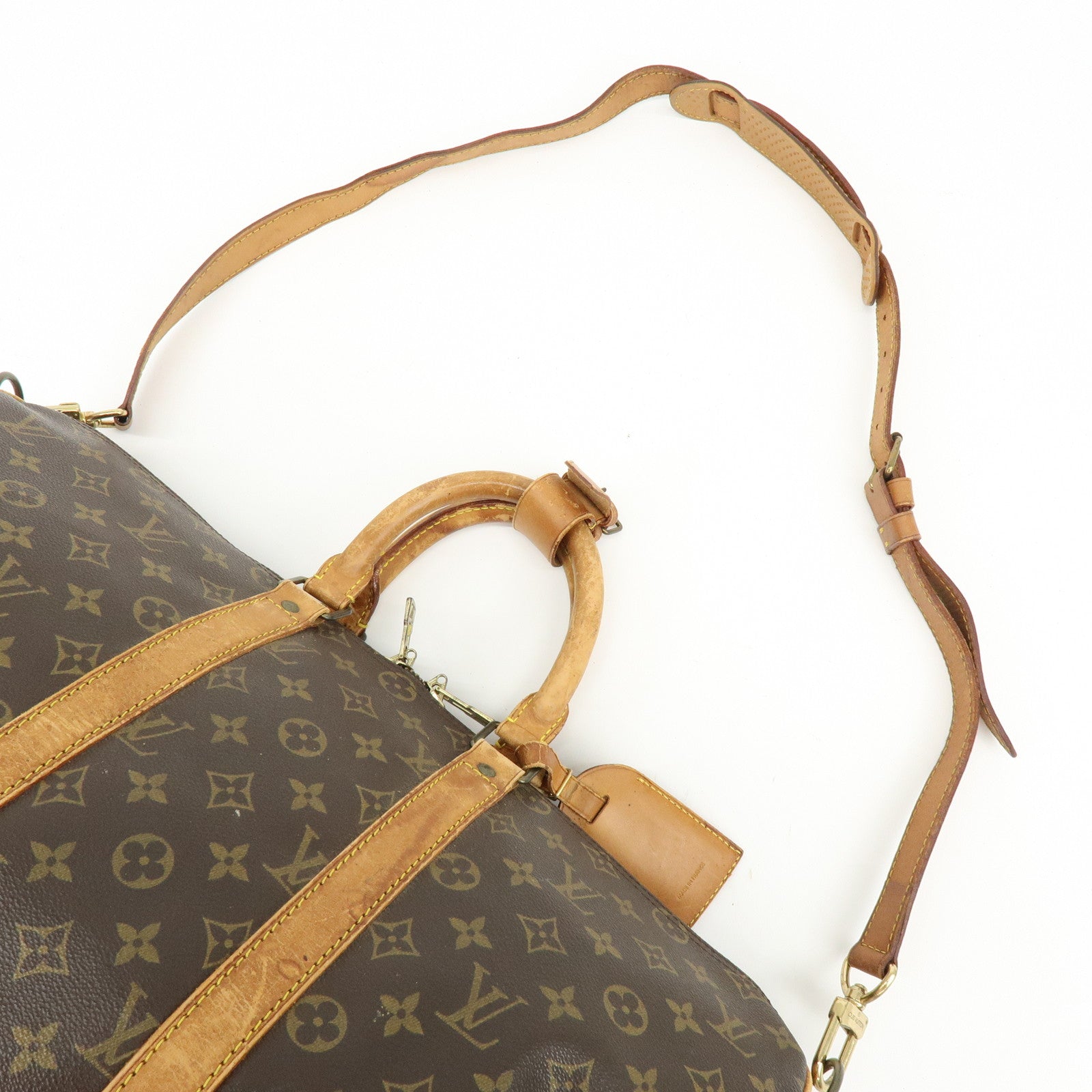 Louis Vuitton Monogram Keep All Bandouliere 45 Boston Bag M41418
